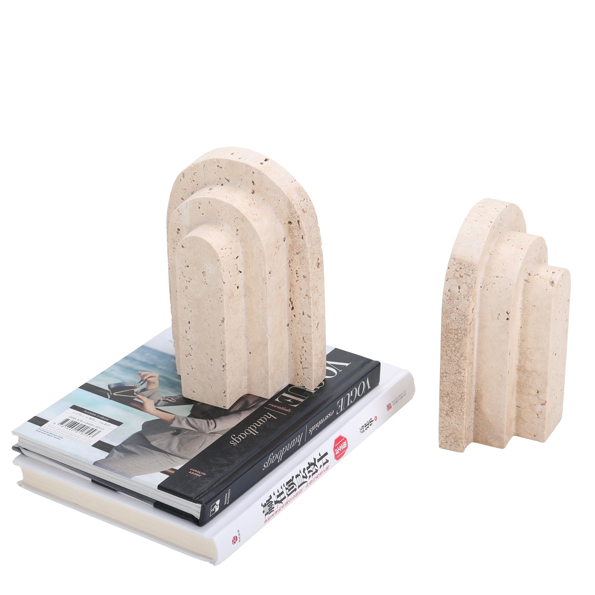 Stone Bookends - Beige