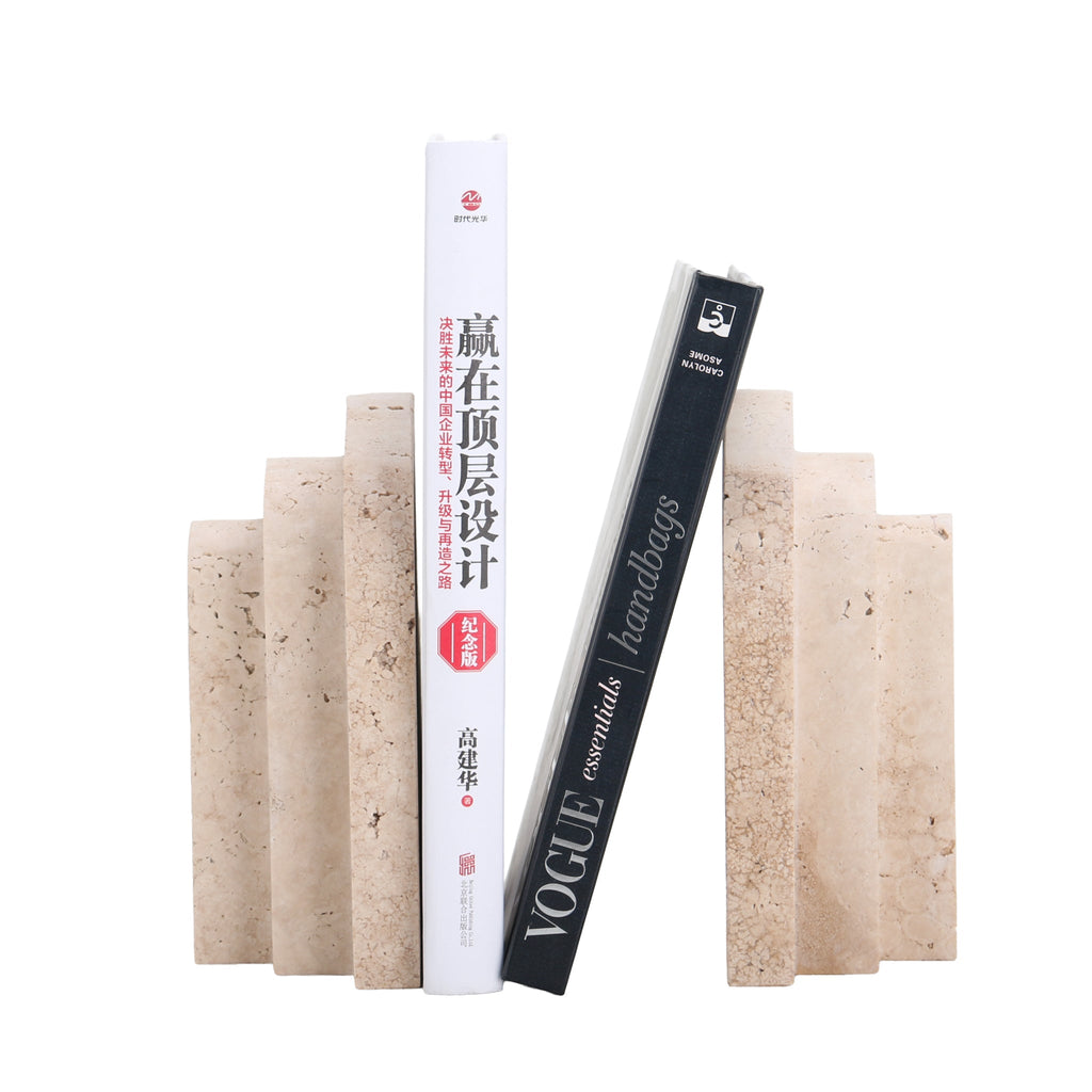 Stone Bookends - Beige