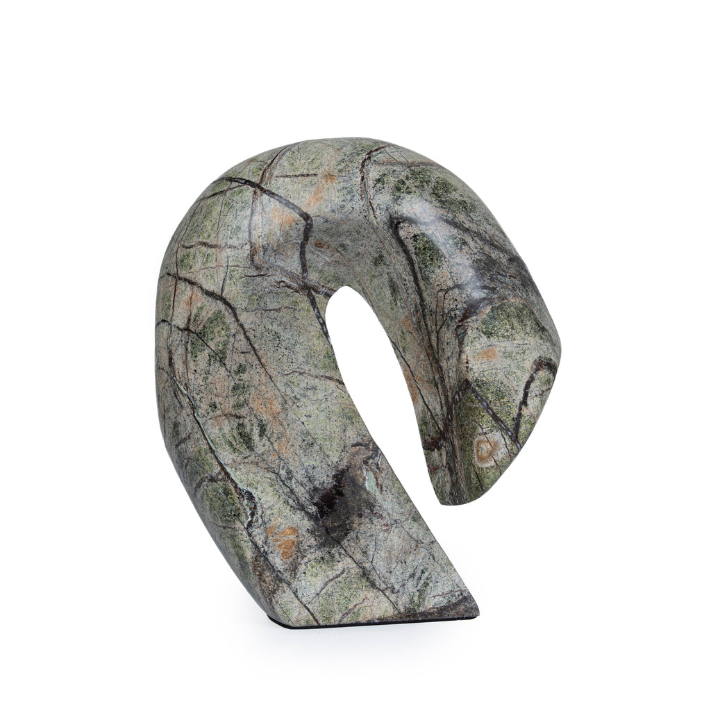 Sea Waves Marble Sculpture - Green
