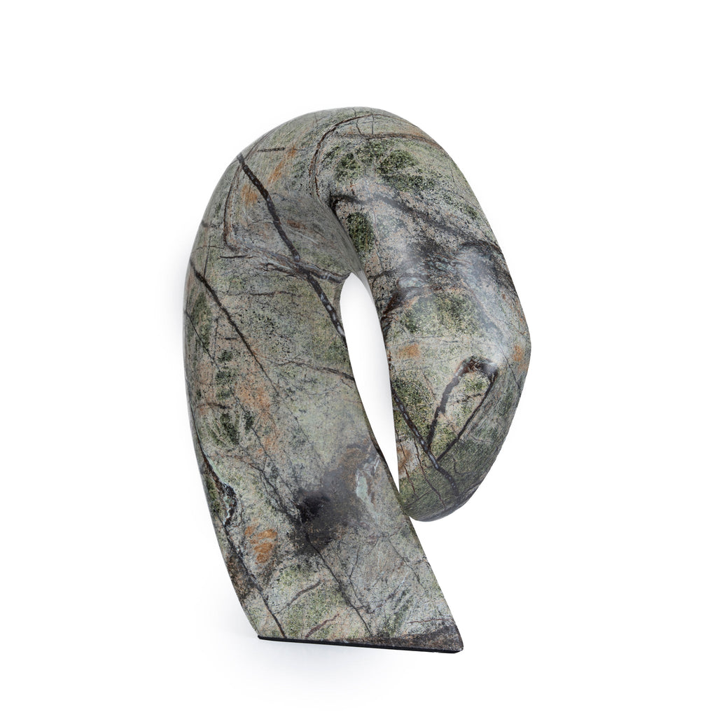 Sea Waves Marble Sculpture - Green