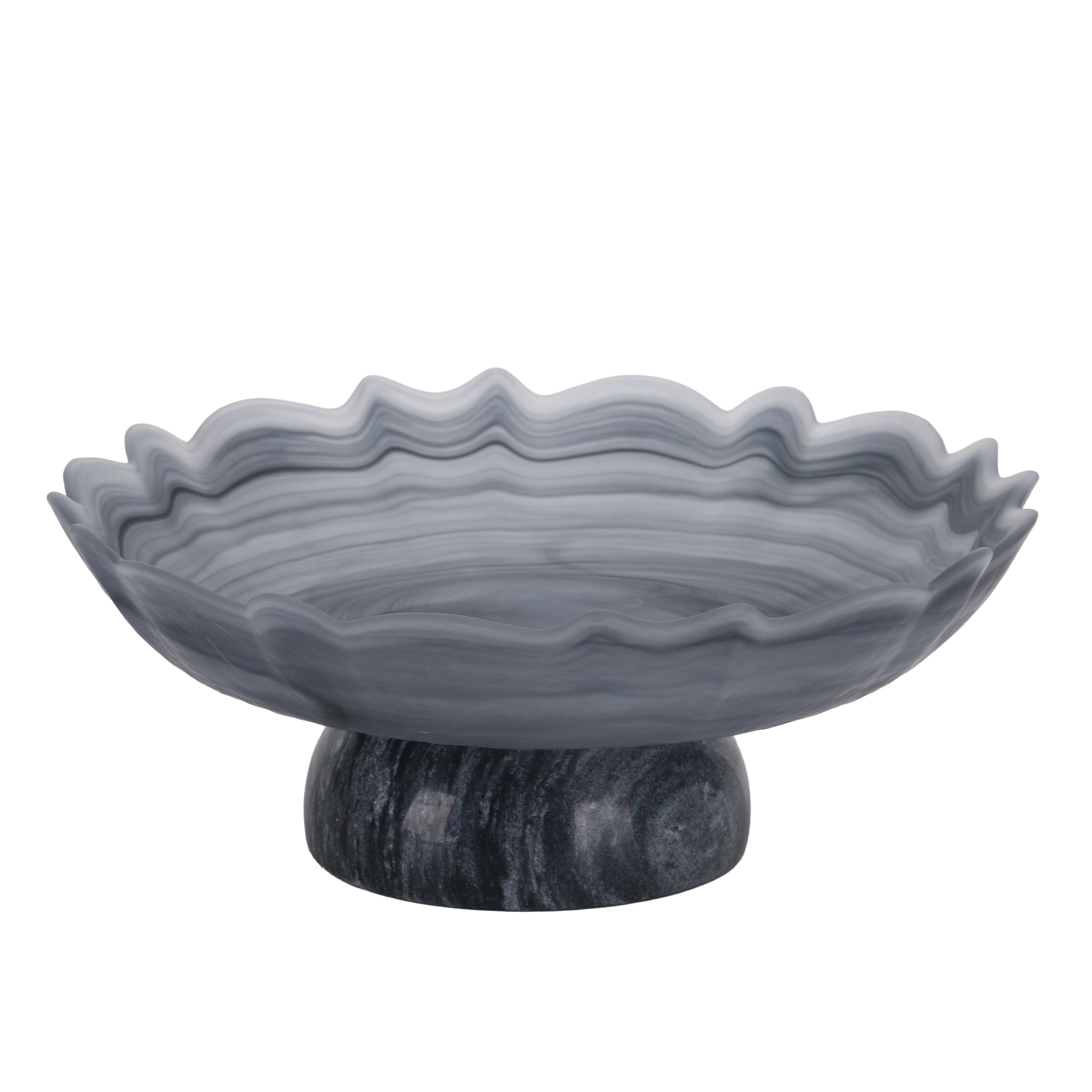 Lotus Glass Tray - Grey