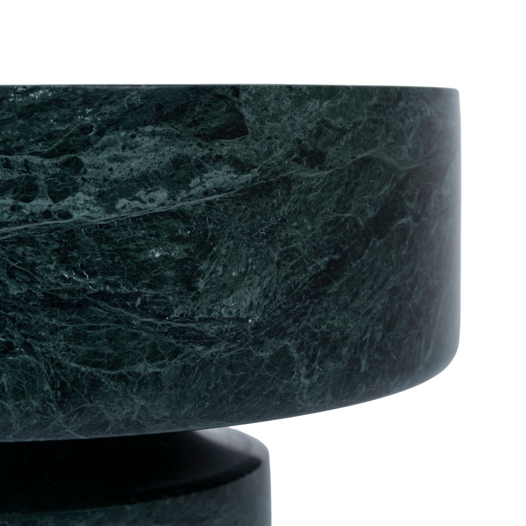 Round Marble Tray - Green
