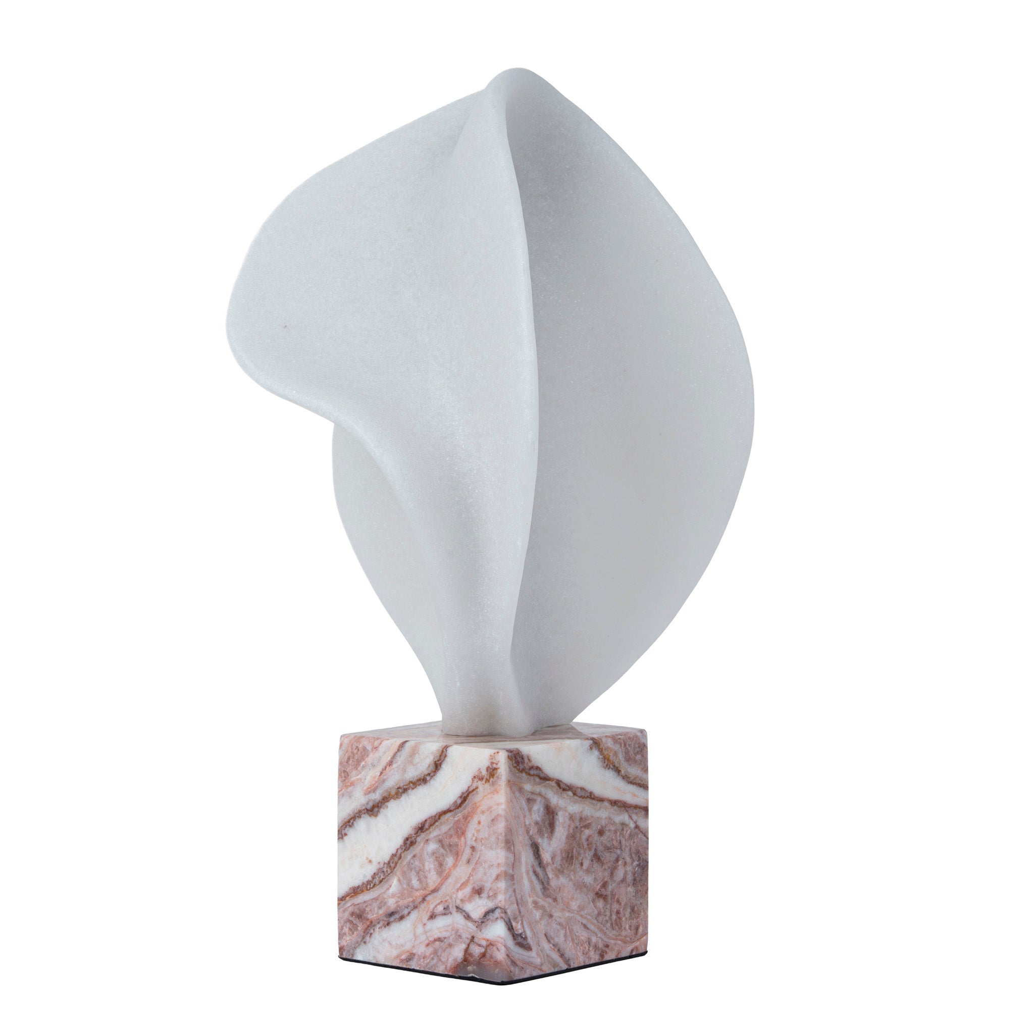 Geometric Marble Sculpture - Red Ochre