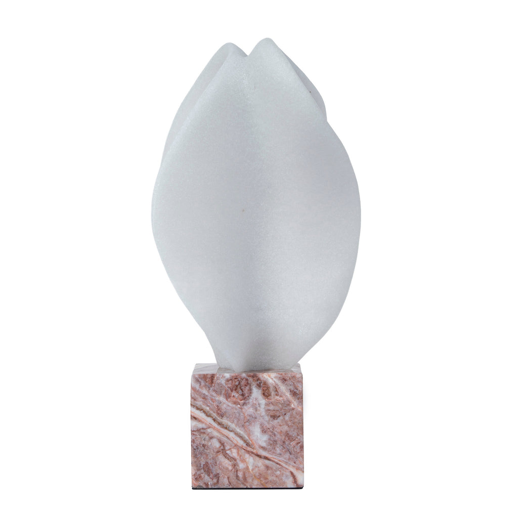 Geometric Marble Sculpture - Red Ochre