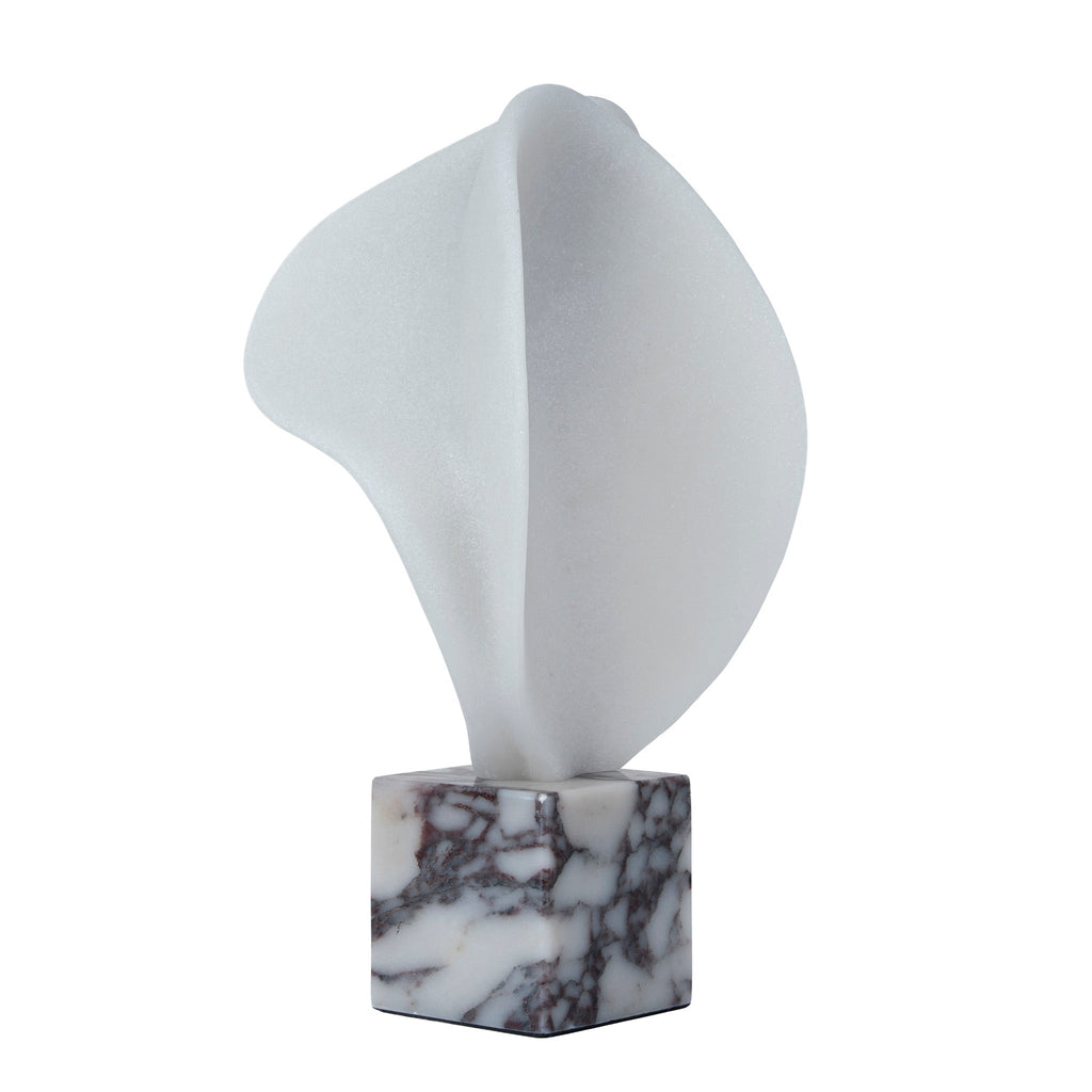 Geometric Marble Sculpture - Bulgari White