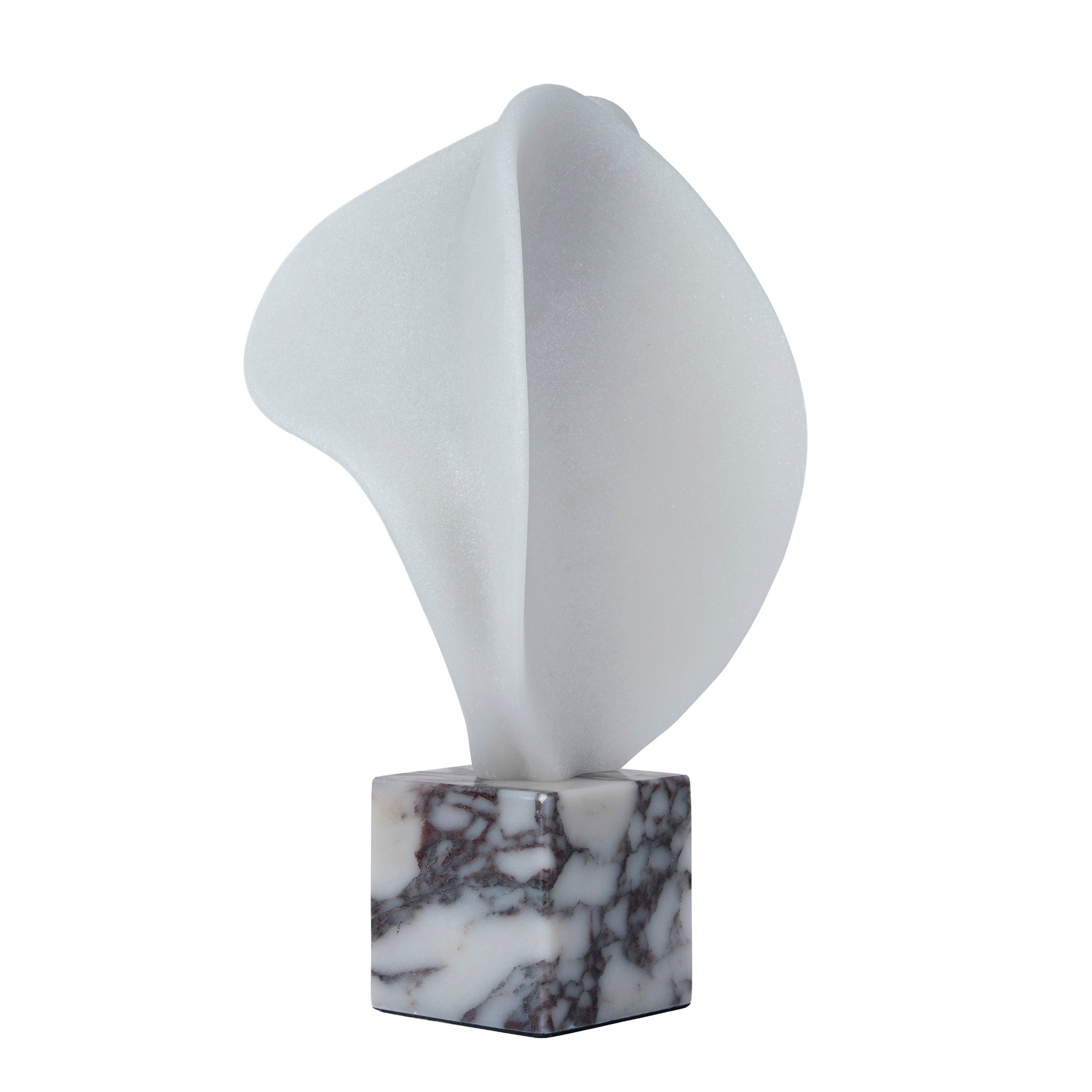 Geometric Marble Sculpture - Bulgari White