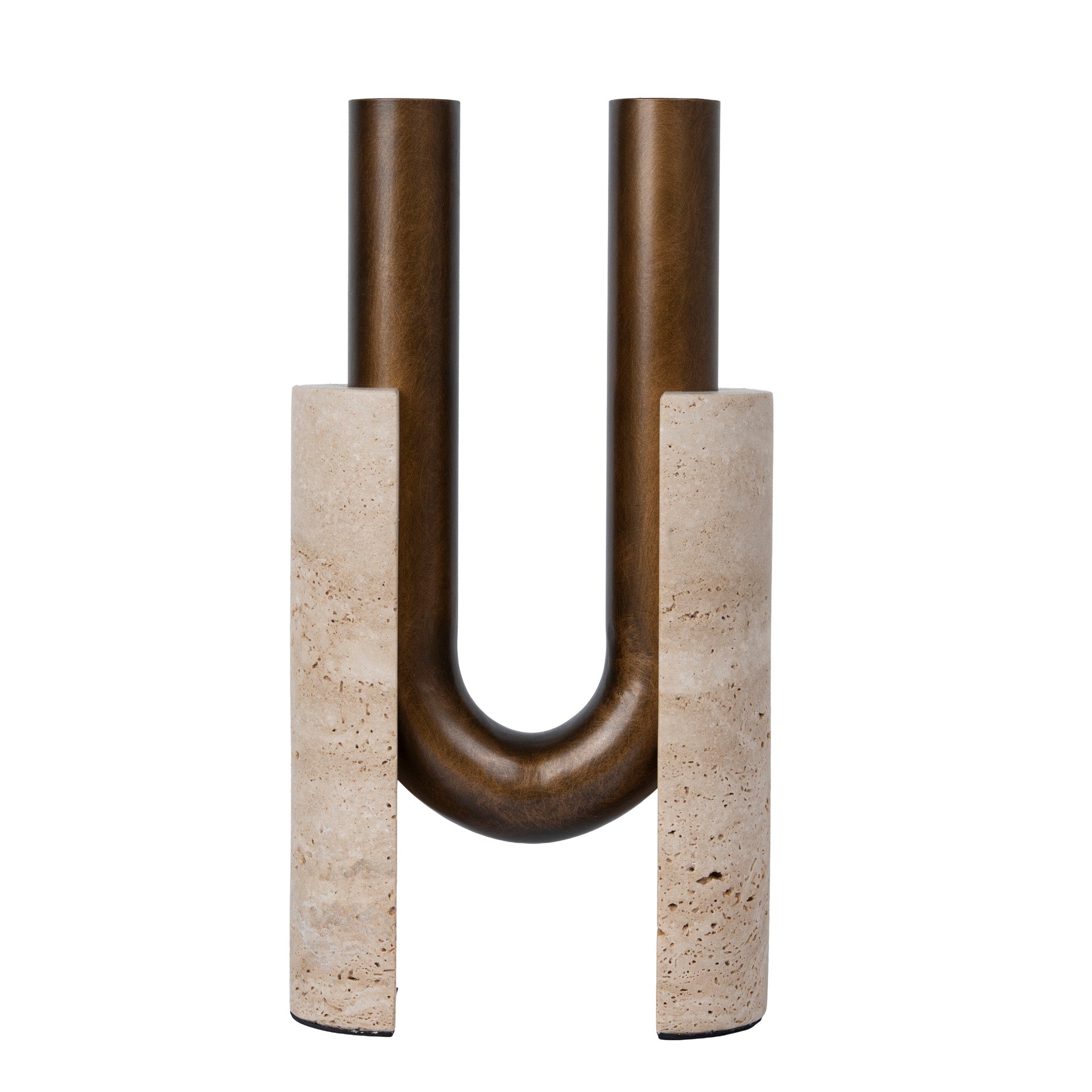 U-Shape Vase - Darkend Bronze
