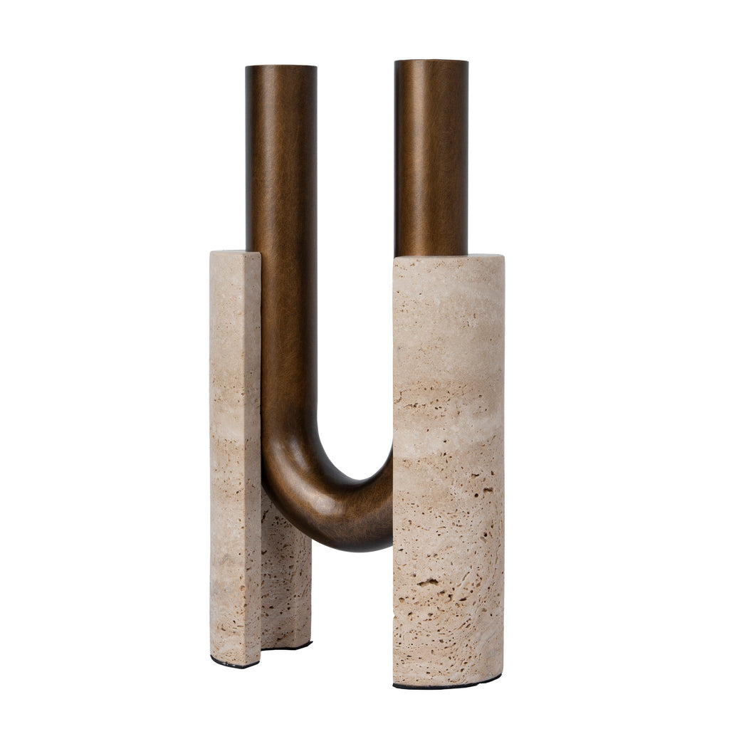 U-Shape Vase - Darkend Bronze