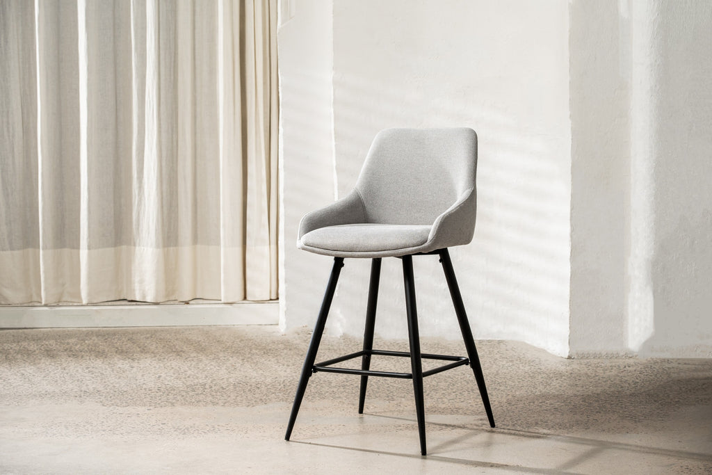 Aurelio Bar Stool Silver Grey (Set of 2)