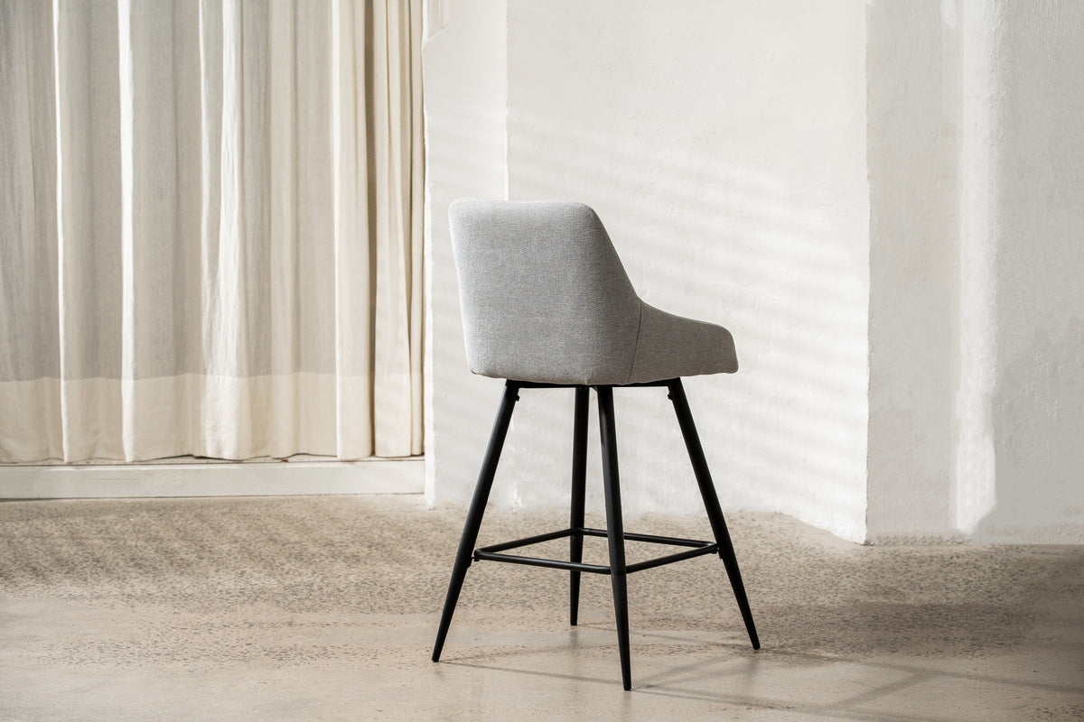Aurelio Bar Stool Silver Grey (Set of 2)