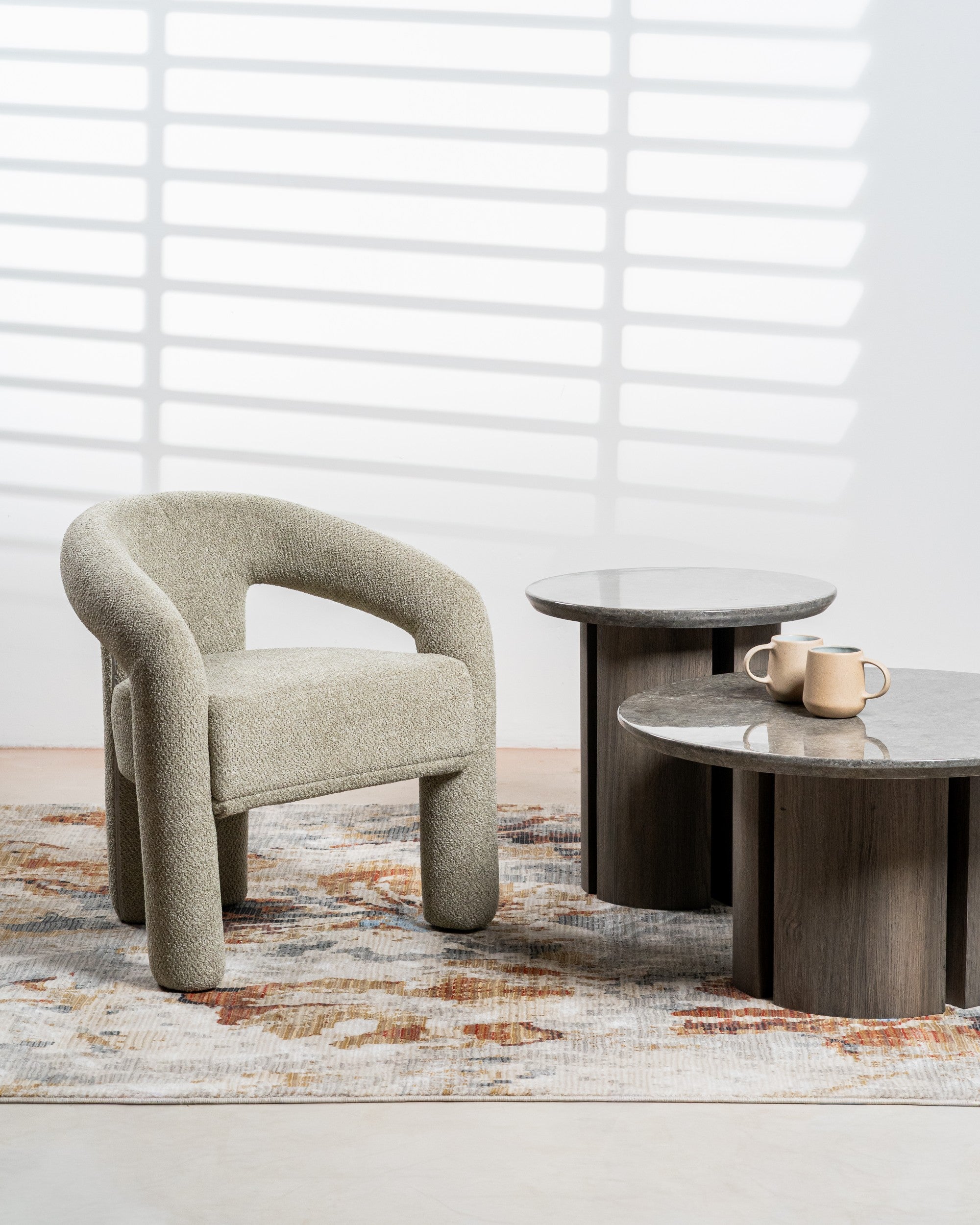 Onyx Side Table Grey Marble