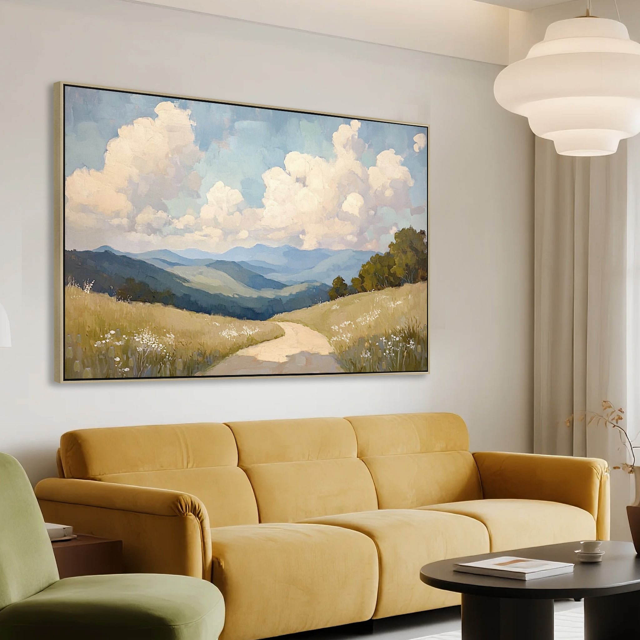 120 x 80cm Framed Canvas - Natural