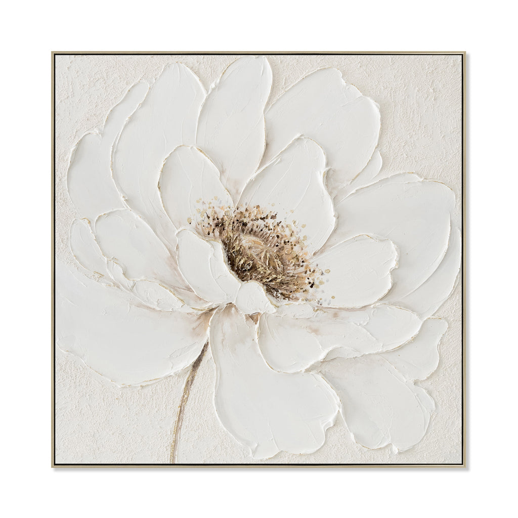 80 x 80cm Framed Canvas - Natural