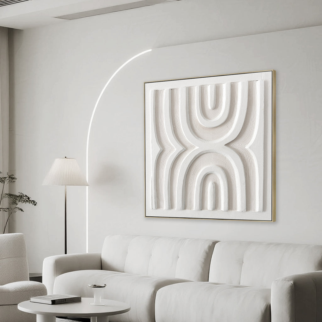 80 x 80cm Framed Canvas - Natural