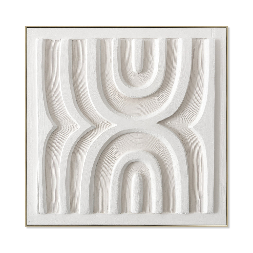80 x 80cm Framed Canvas - Natural