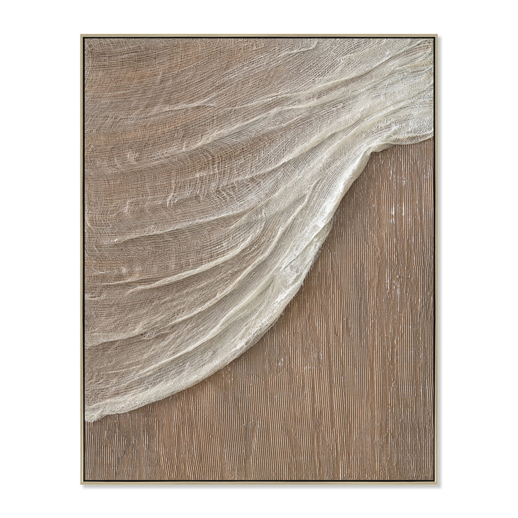 80 x 100cm Framed Canvas - Natural