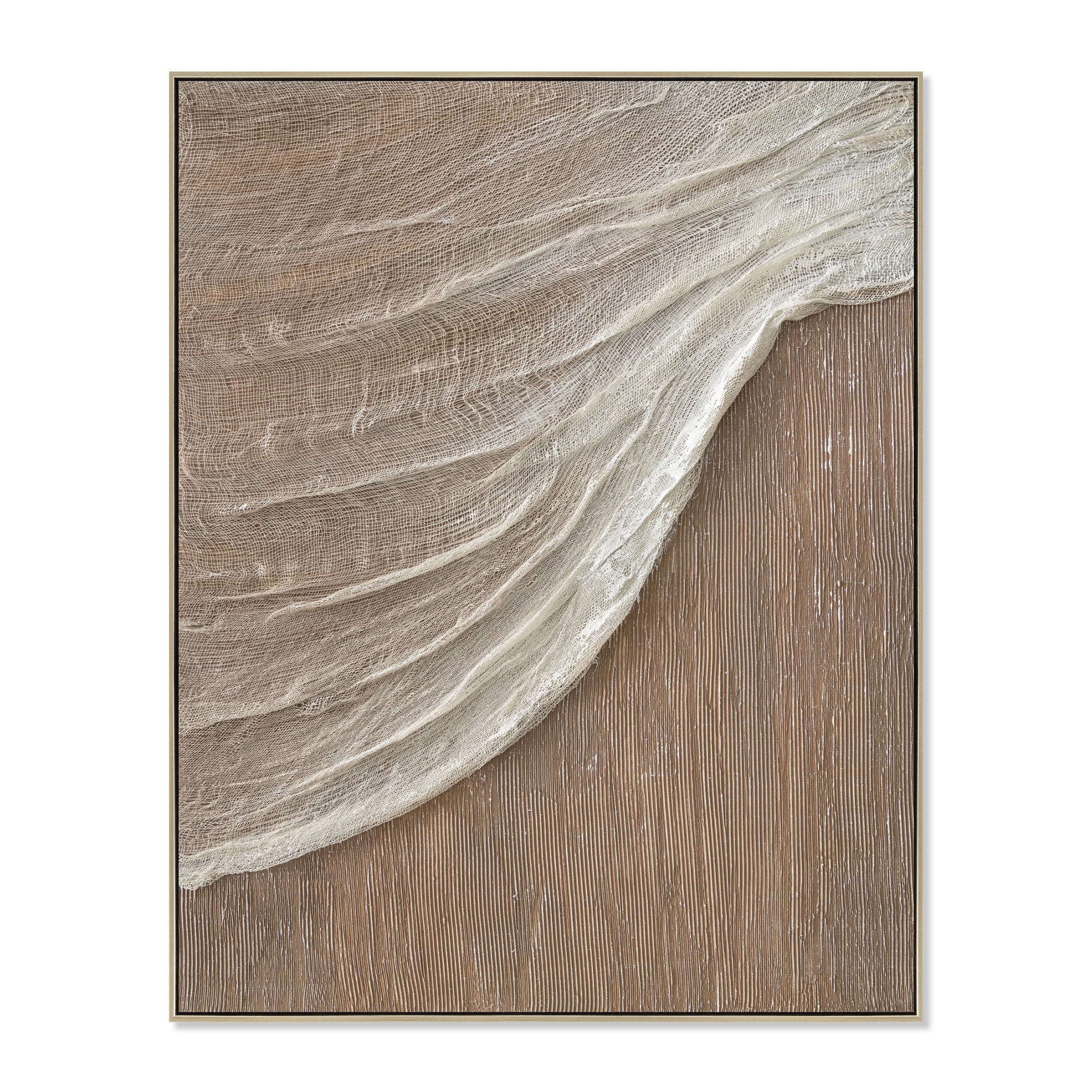 80 x 100cm Framed Canvas - Natural
