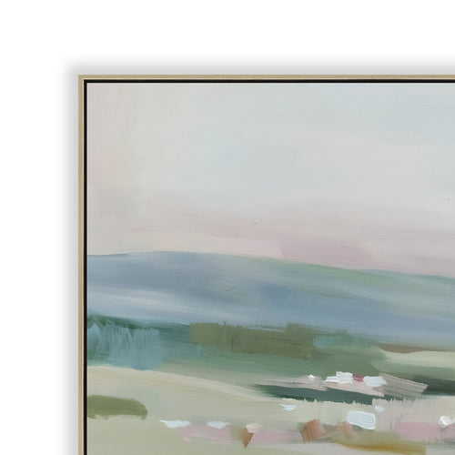 100 x 100cm Framed Canvas - Natural
