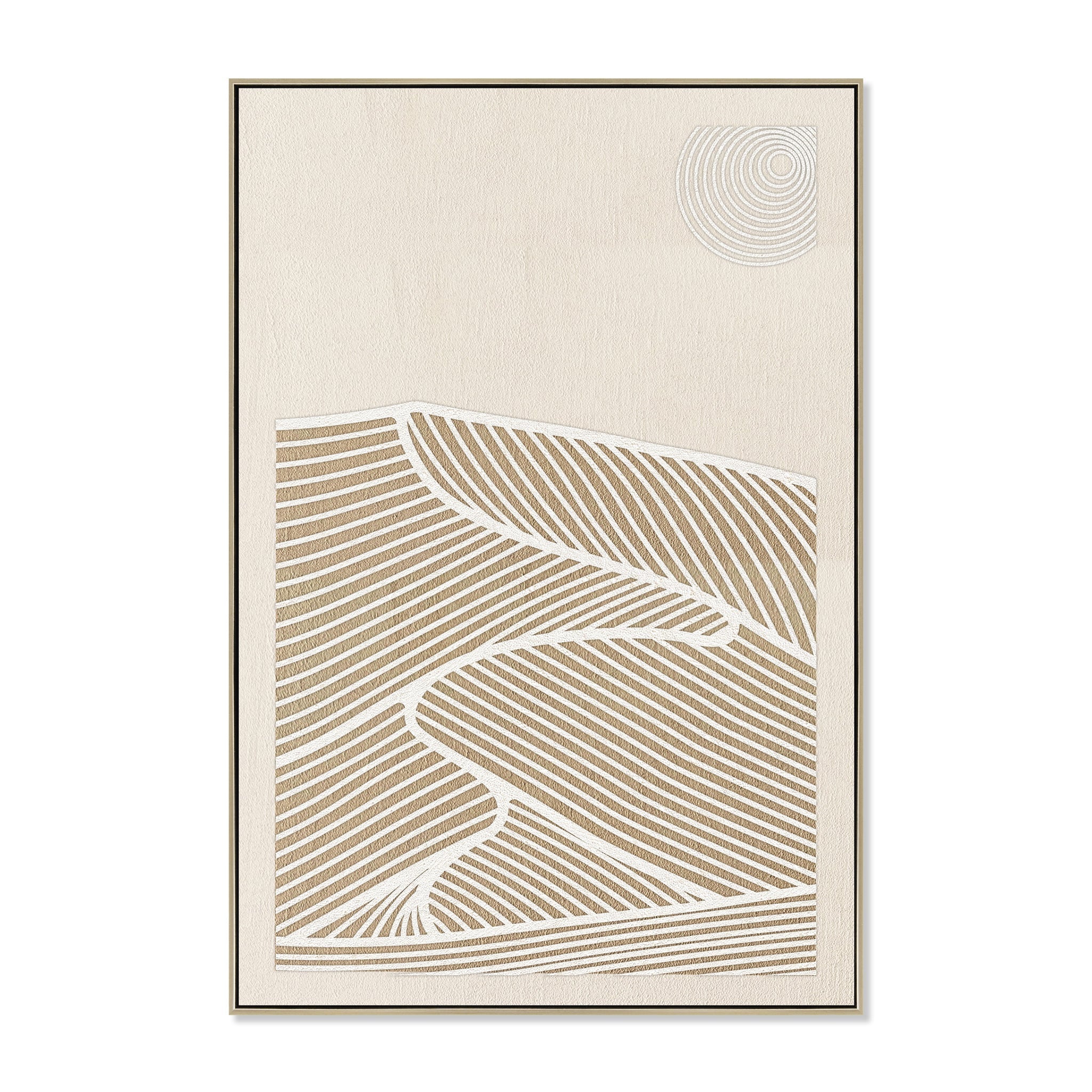 80 x 120cm Framed Canvas - Natural
