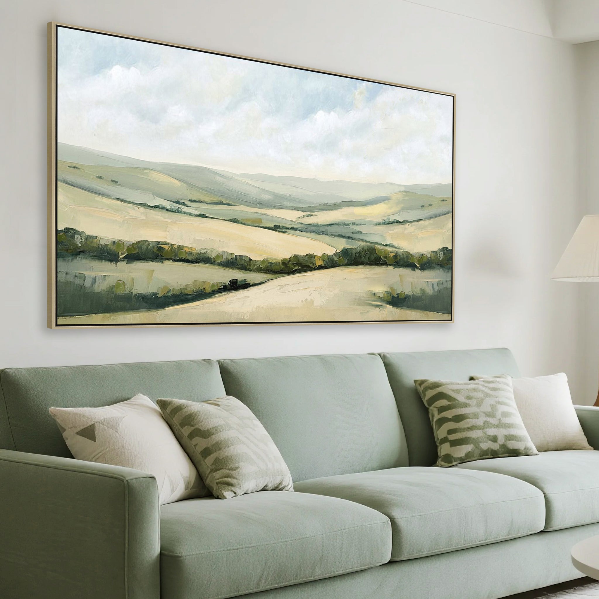 120 x 80cm Framed Canvas - Natural