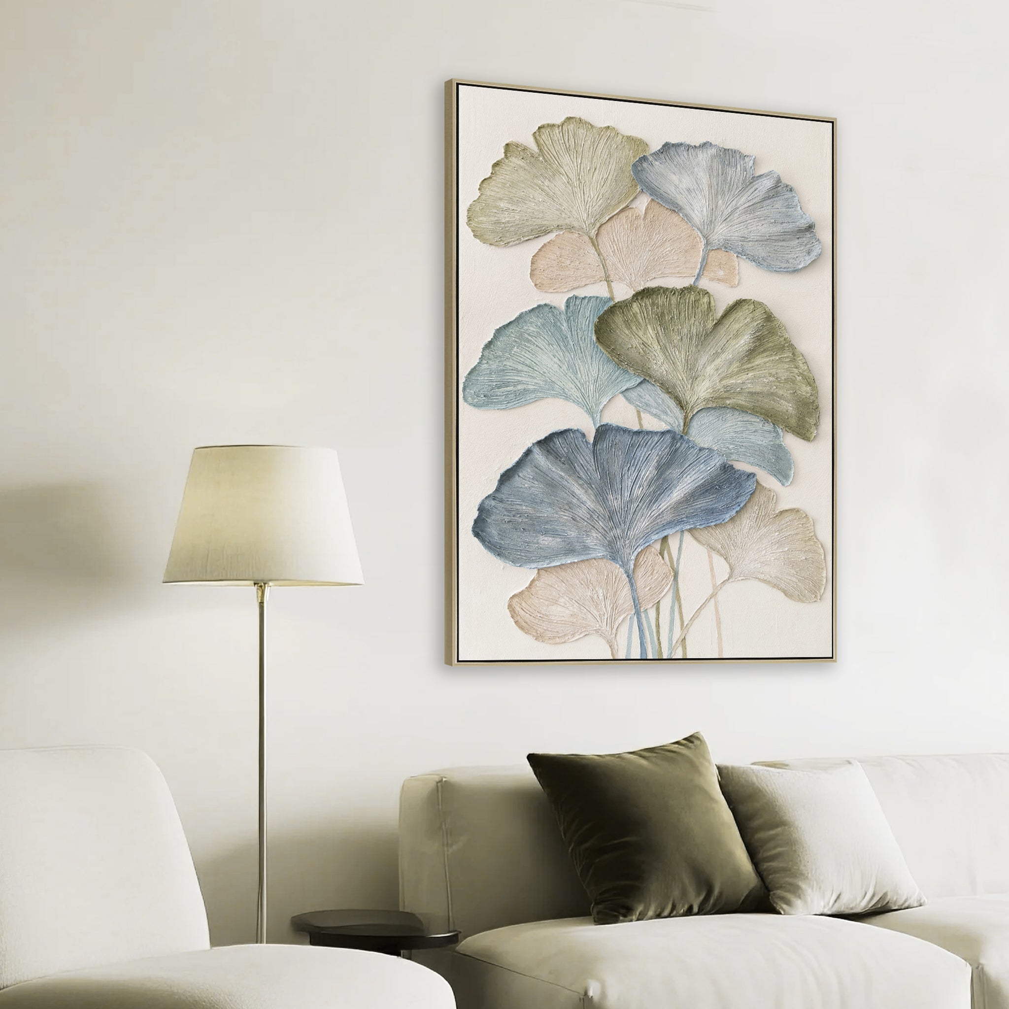 80 x 120cm Framed Canvas - Natural