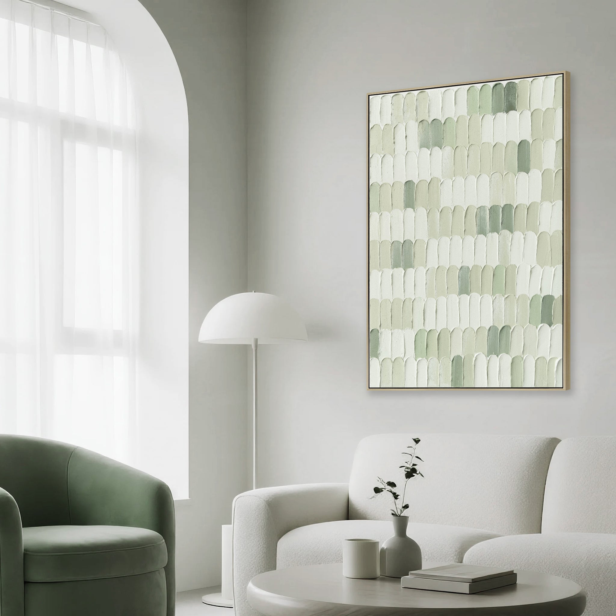 60 x 90cm Framed Canvas - Natural