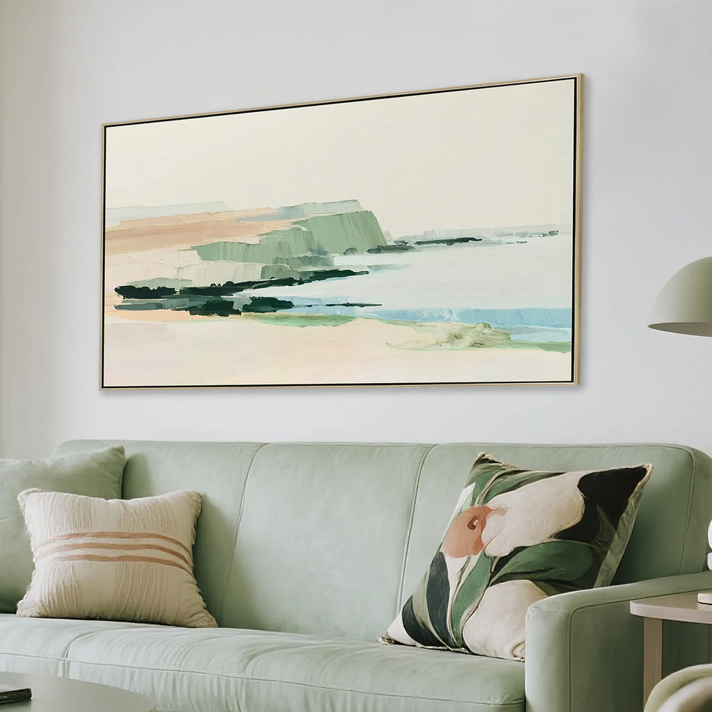 120 x 80cm Framed Canvas - Natural