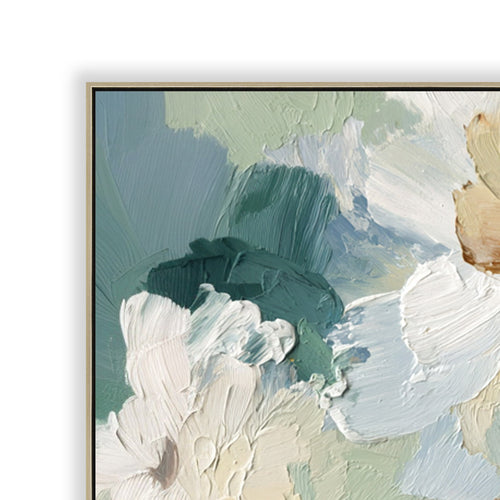 100 x 100cm Framed Canvas - Natural