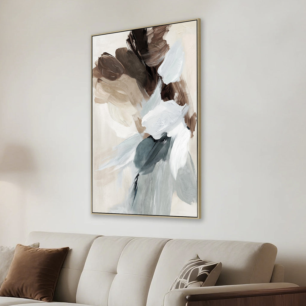 80 x 120cm Framed Canvas - Natural