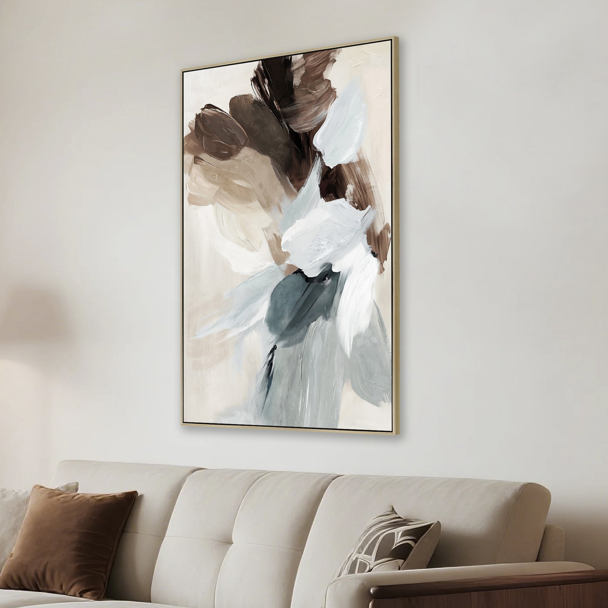 80 x 120cm Framed Canvas - Natural