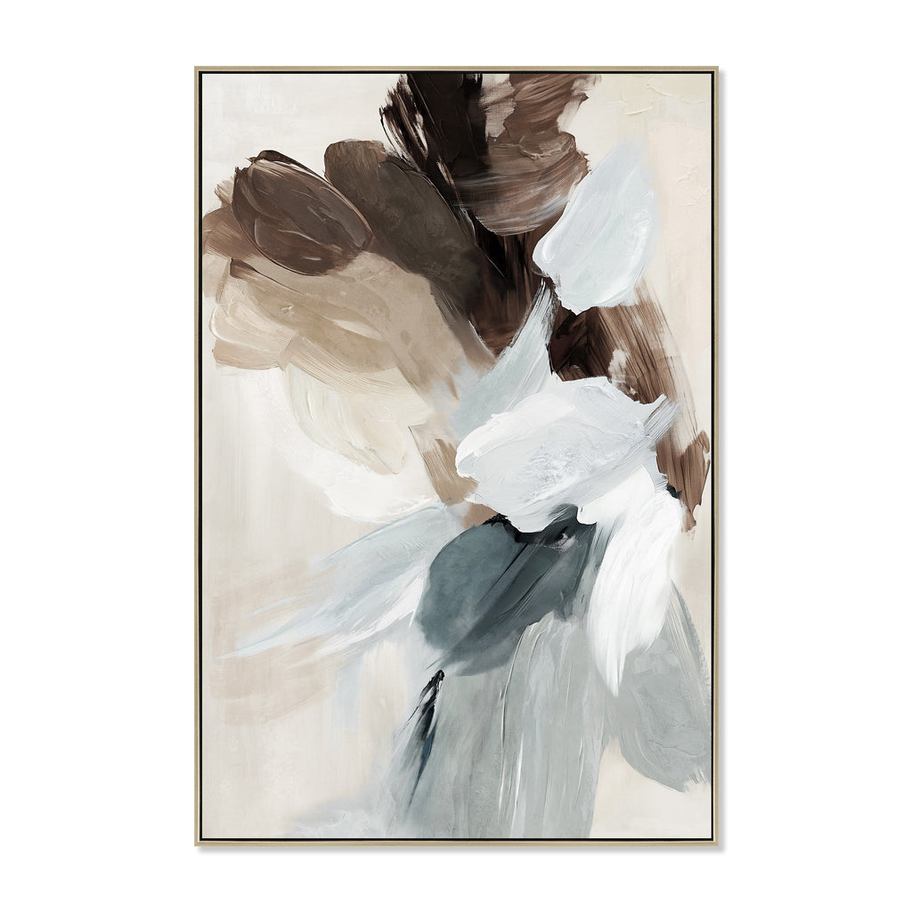 80 x 120cm Framed Canvas - Natural