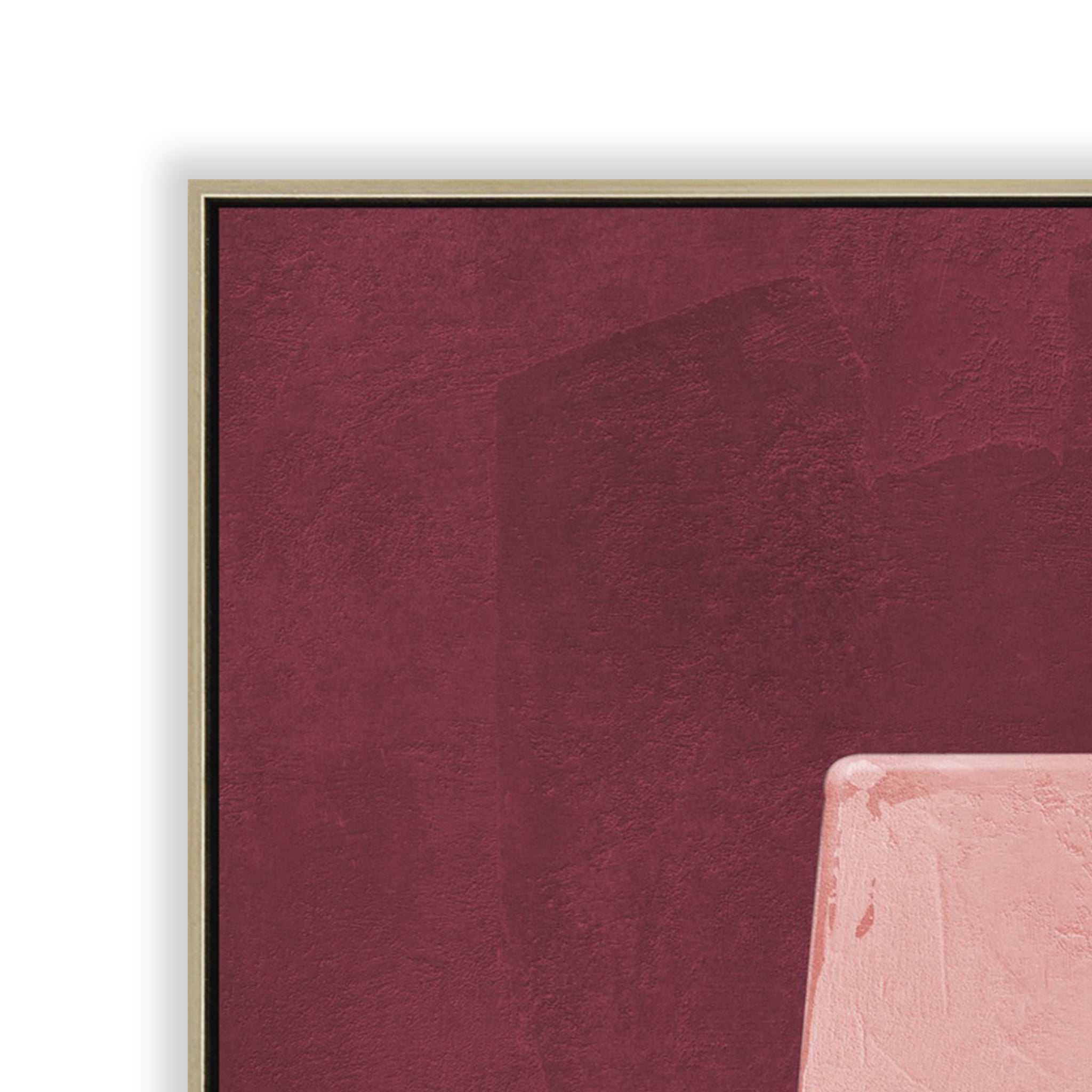 100 x 140cm Framed Canvas - Natural