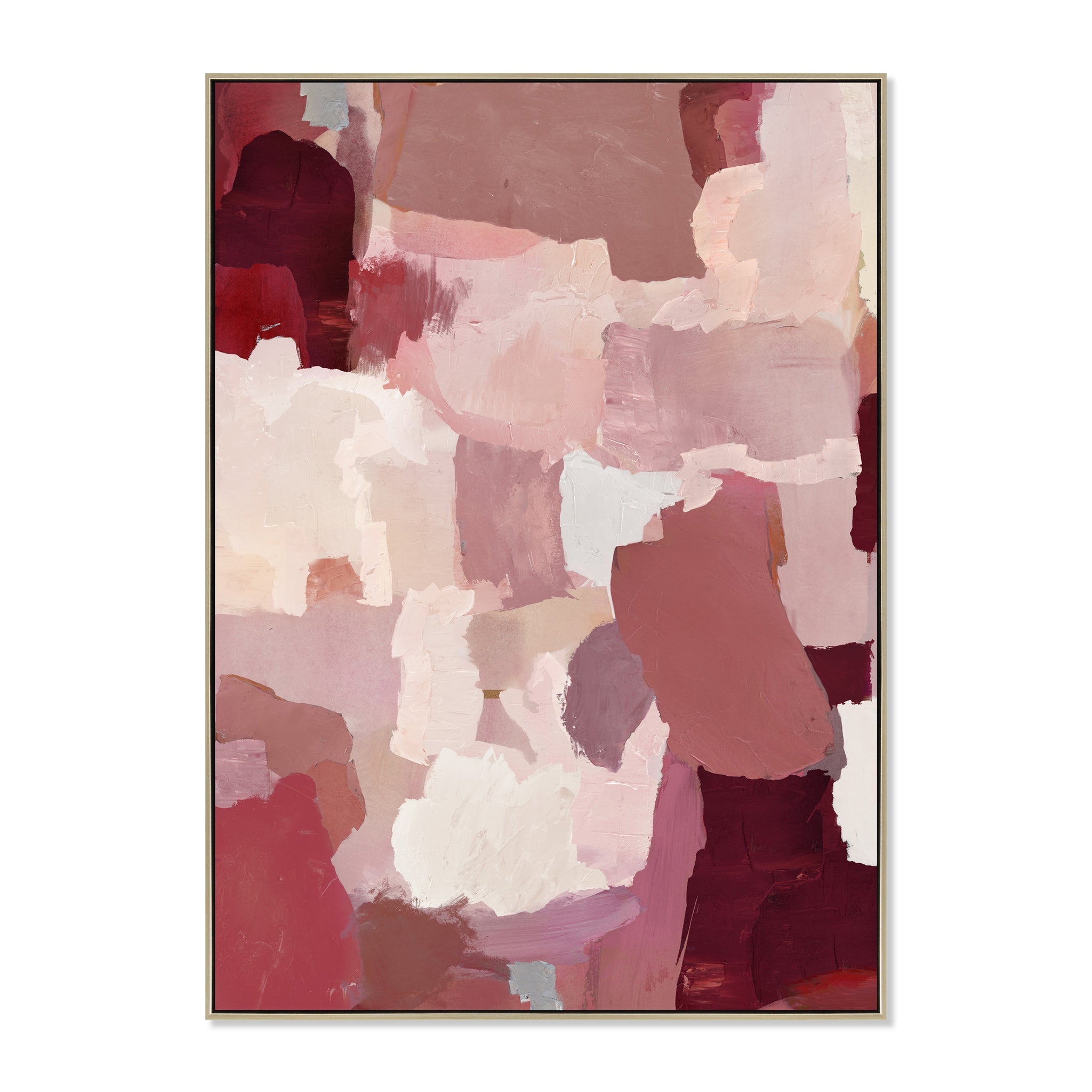 100 x 140cm Framed Canvas - Natural