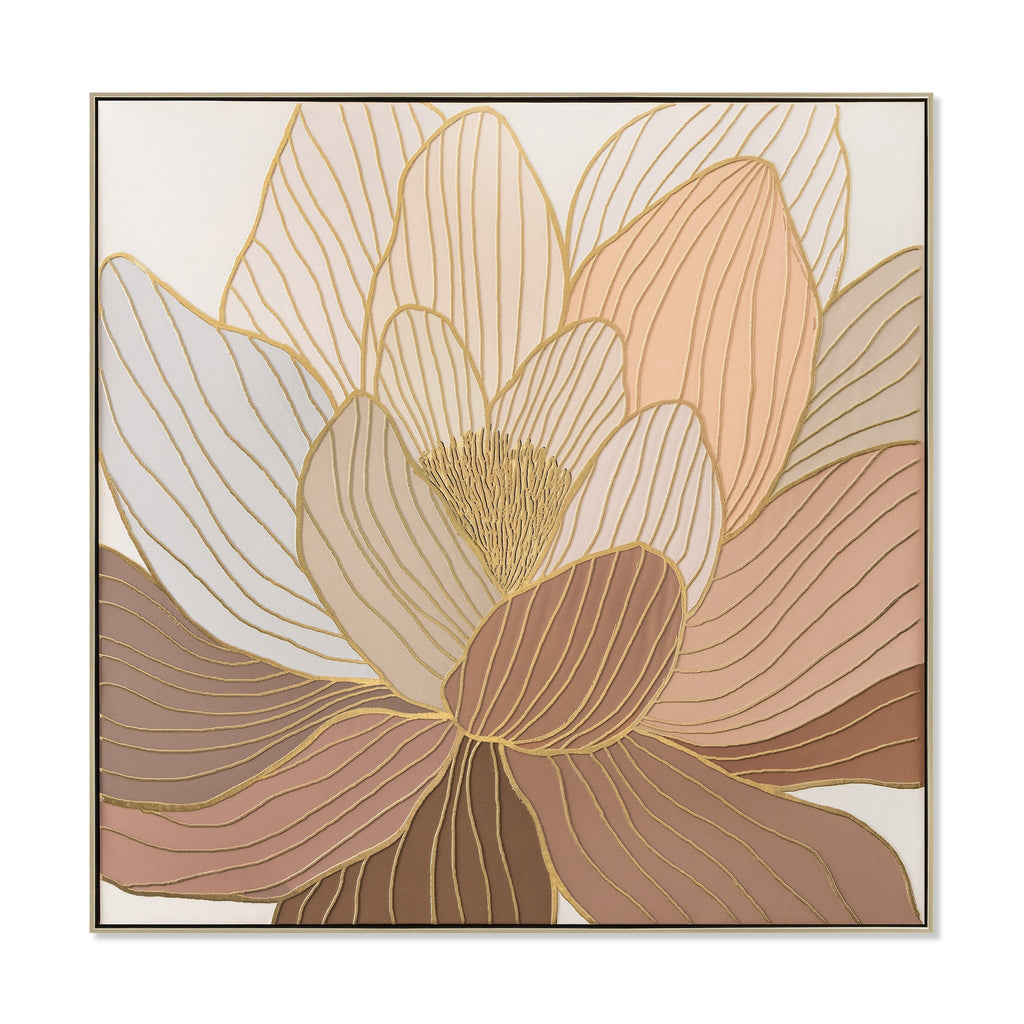 80 x 80cm Framed Canvas - Natural