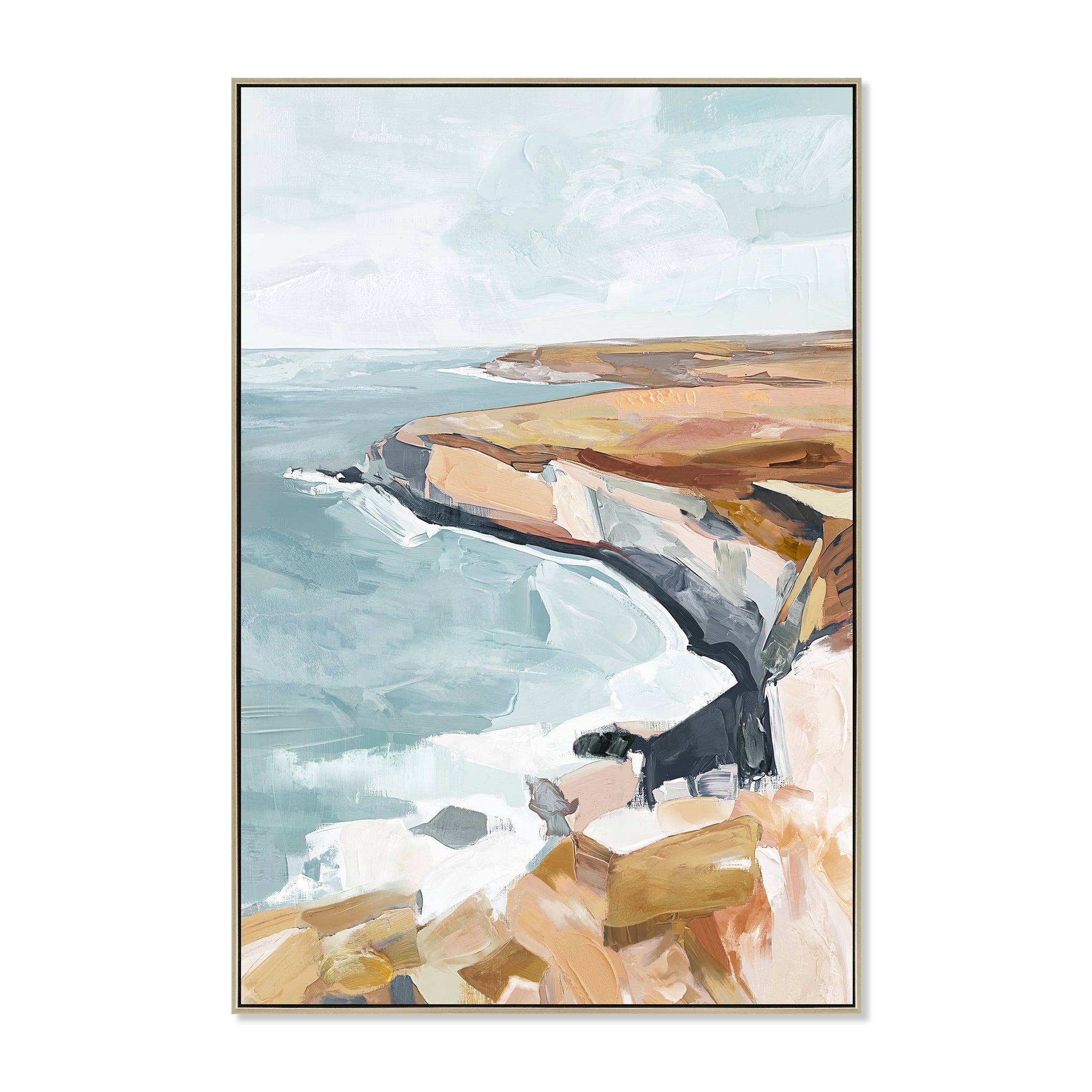 80 x 120cm Framed Canvas - Natural