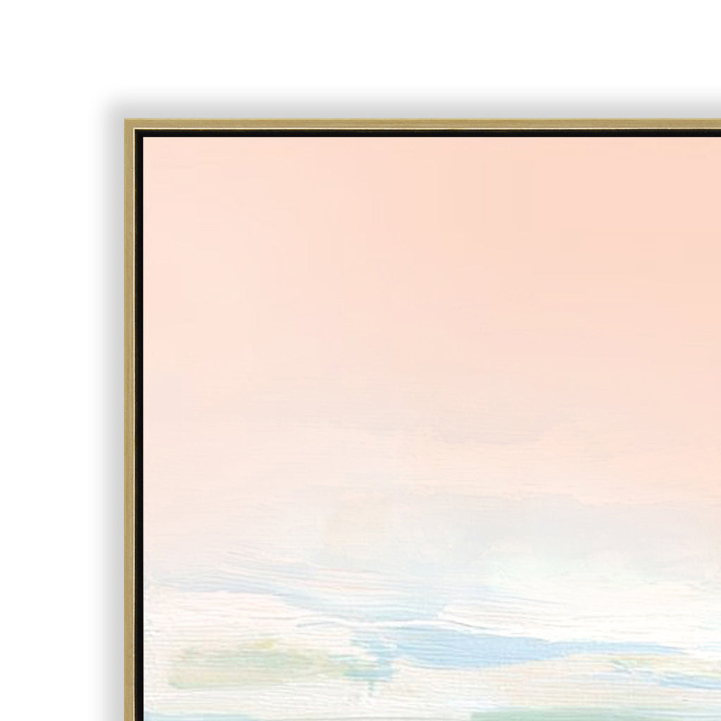 100 x 100cm Framed Canvas - Light Natural
