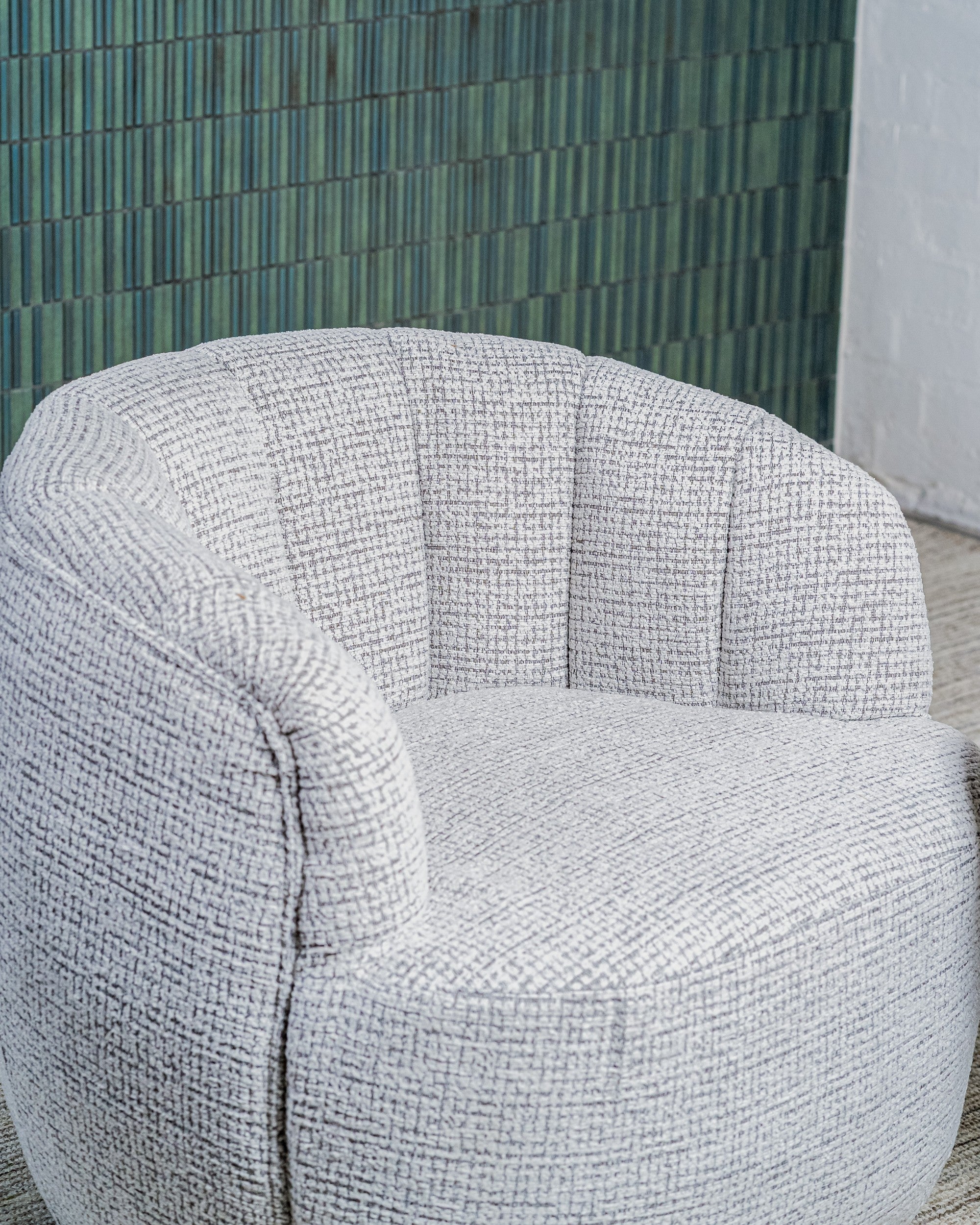 Slate Swivel Occasional Chair Grey