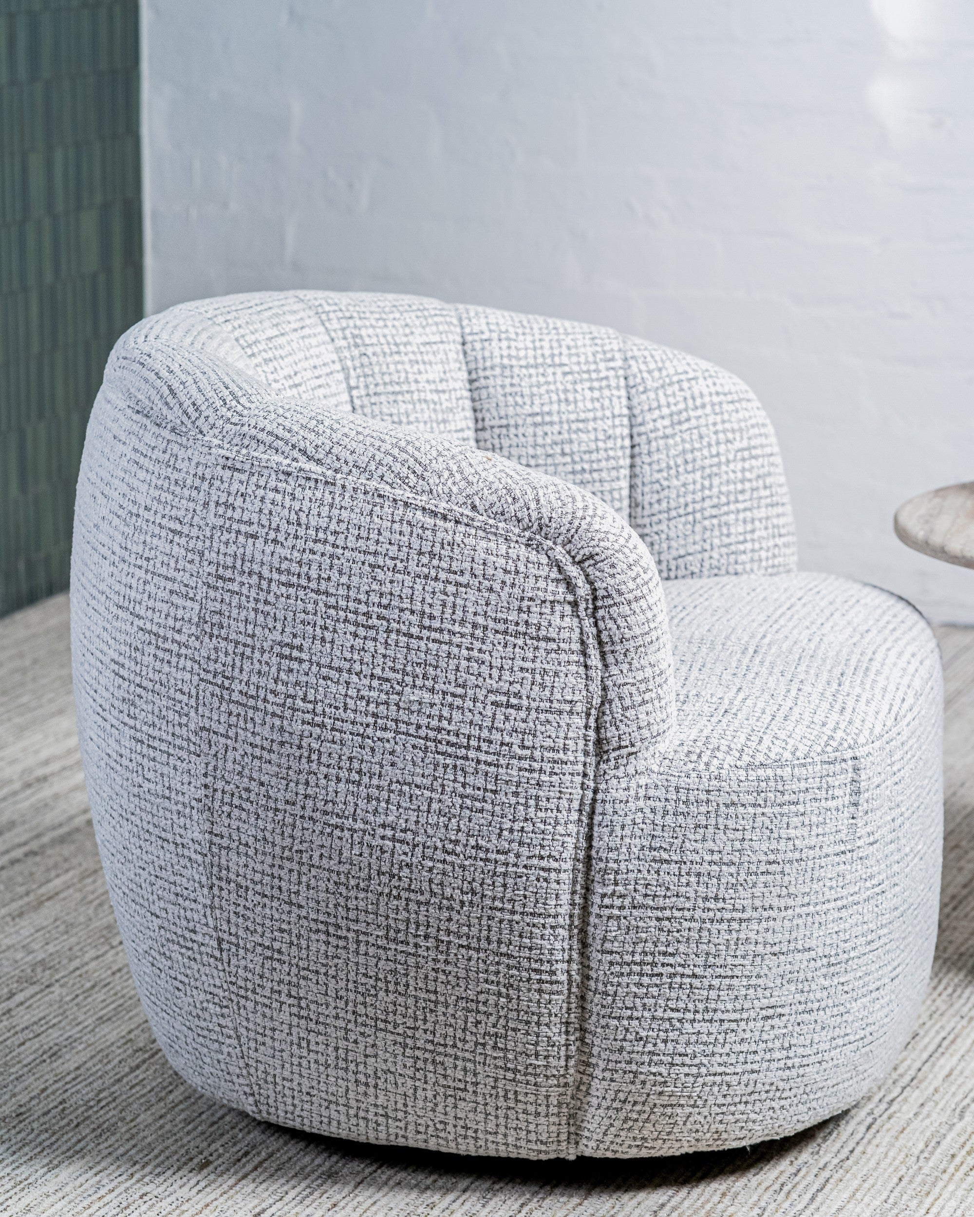 Slate Swivel Occasional Chair Grey