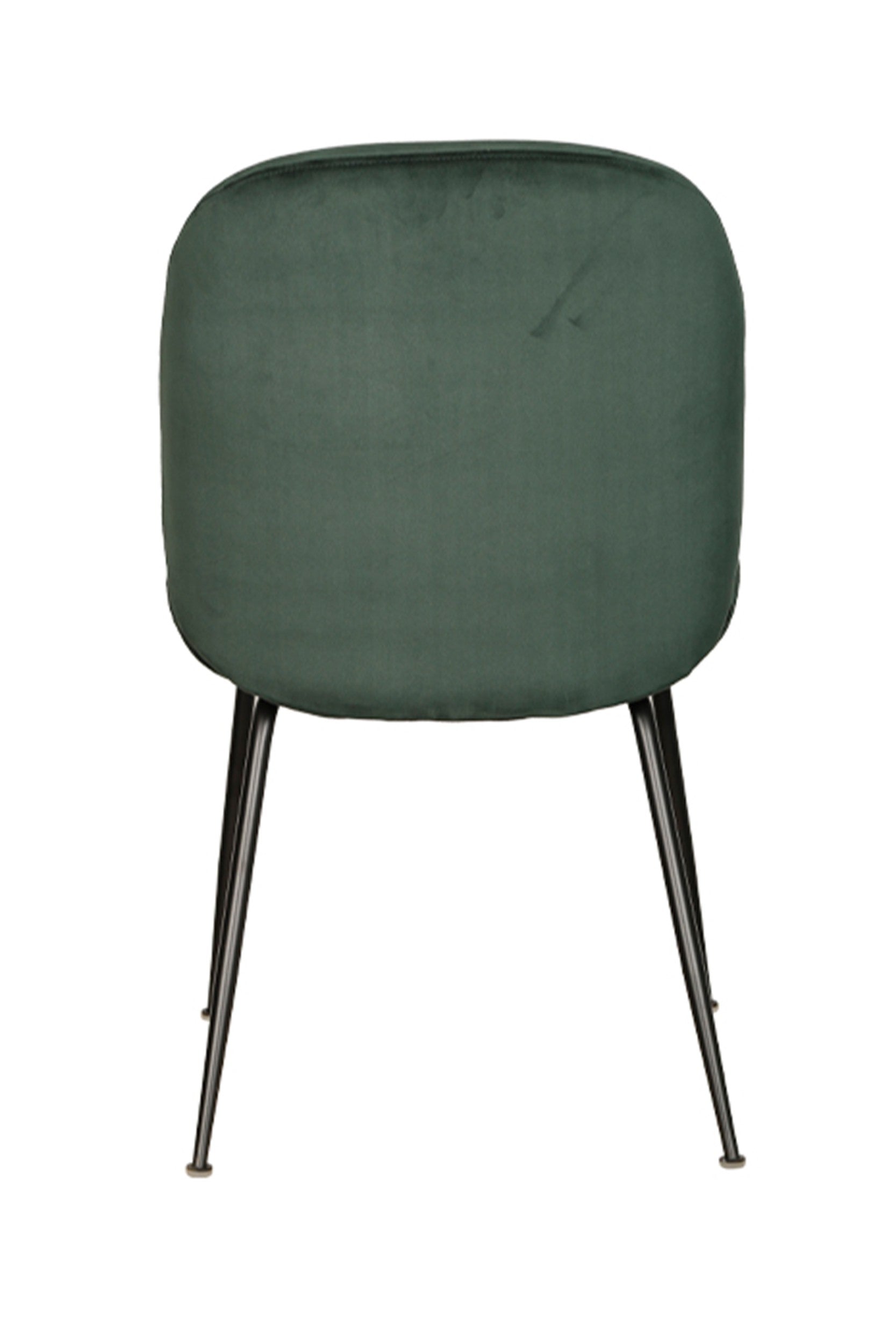 Velour Dining Chair Emerald Black Frame (Set of 2)