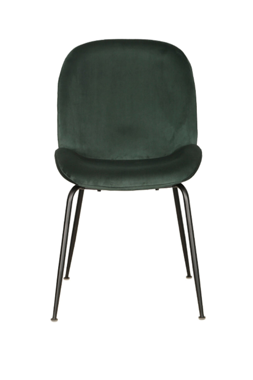 Velour Dining Chair Emerald Black Frame (Set of 2)