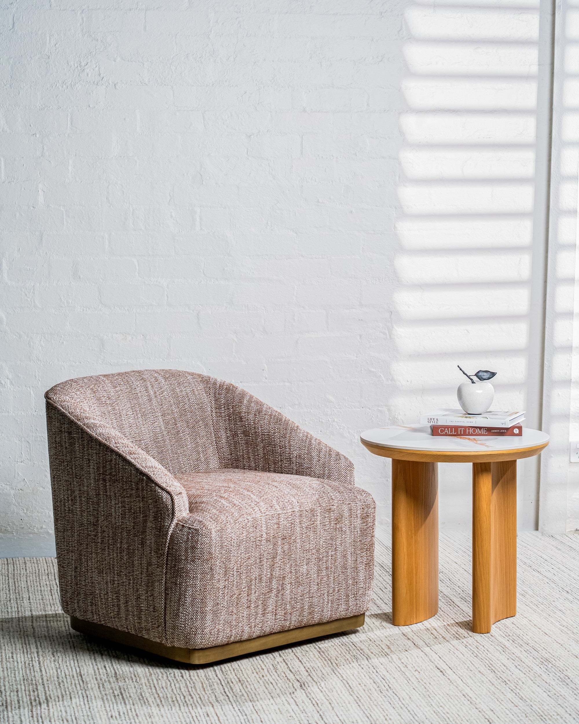 Ember Swivel Occasional Chair Chestnut