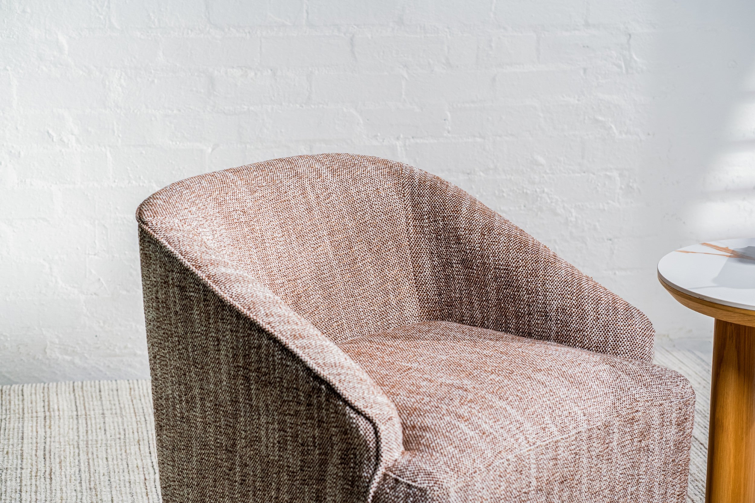 Ember Swivel Occasional Chair Chestnut