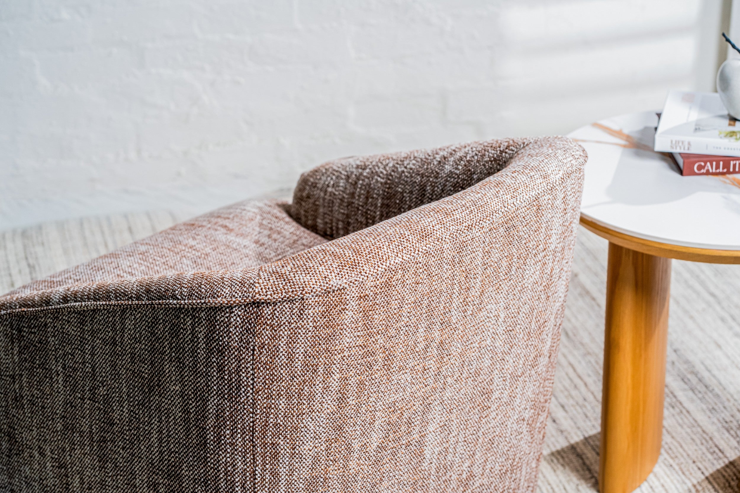Ember Swivel Occasional Chair Chestnut