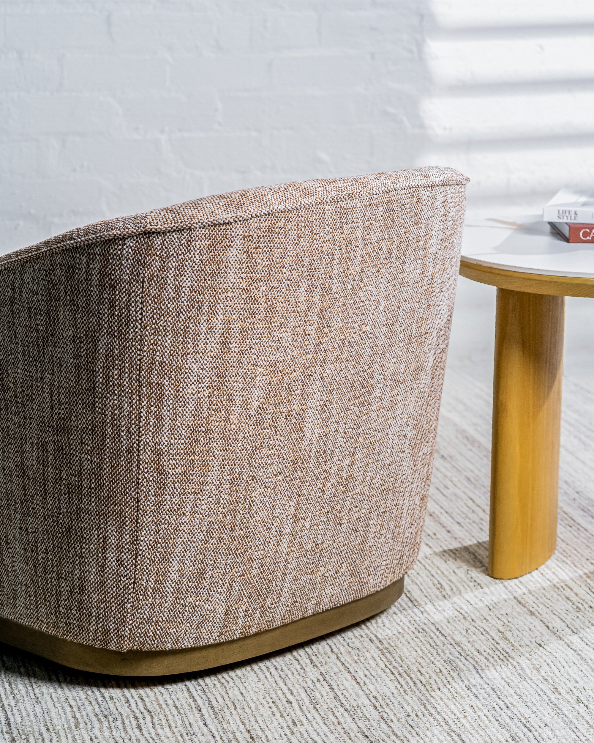 Ember Swivel Occasional Chair Chestnut