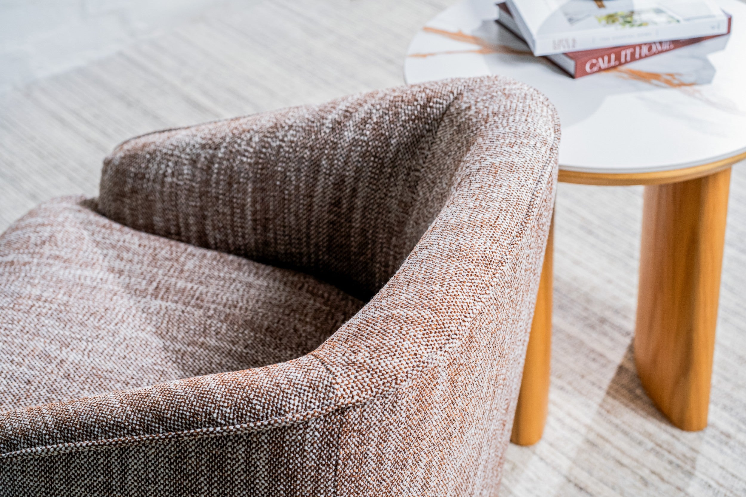 Ember Swivel Occasional Chair Chestnut