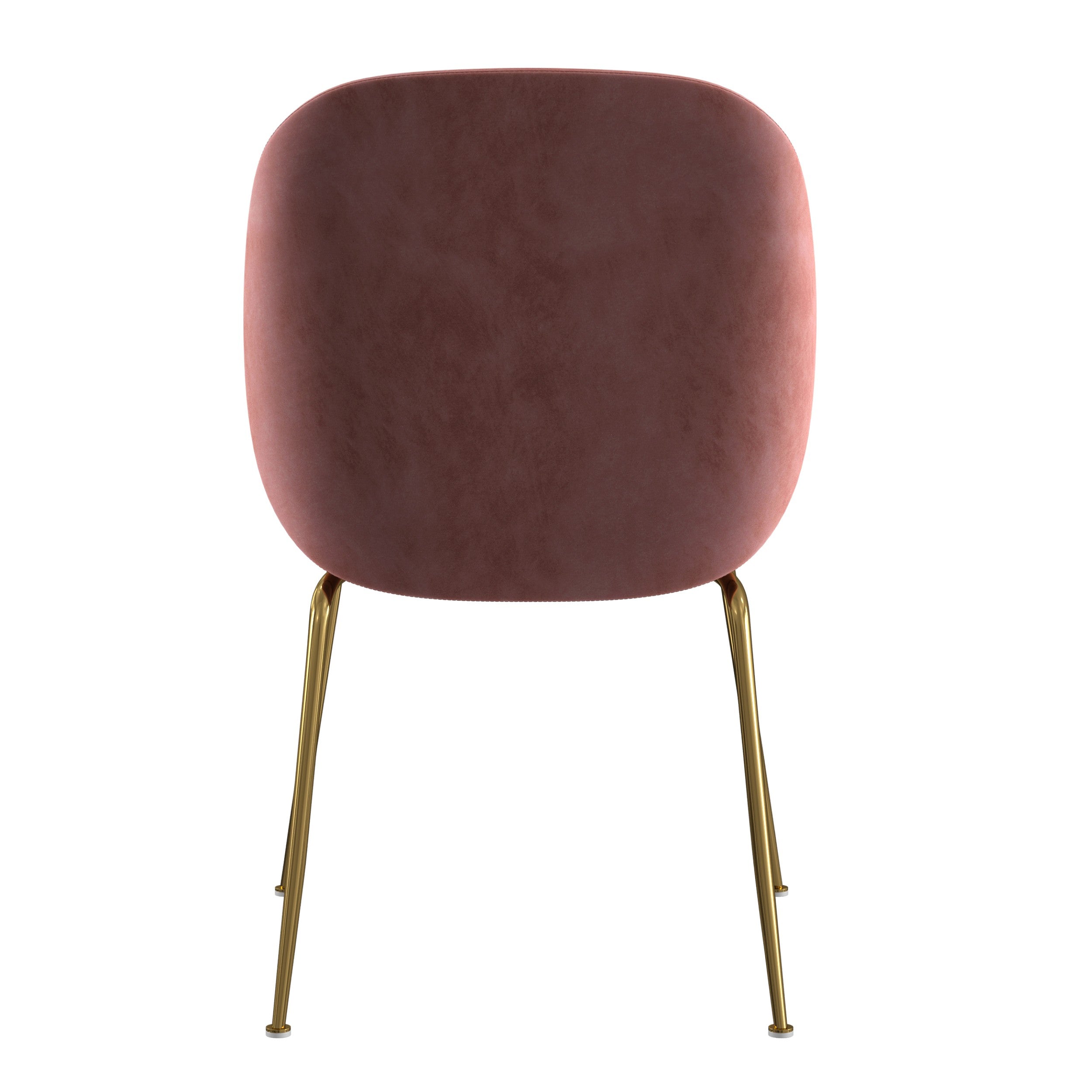 Velour Dining Chair Blush Velvet  And Gold Frame (Set of 2)