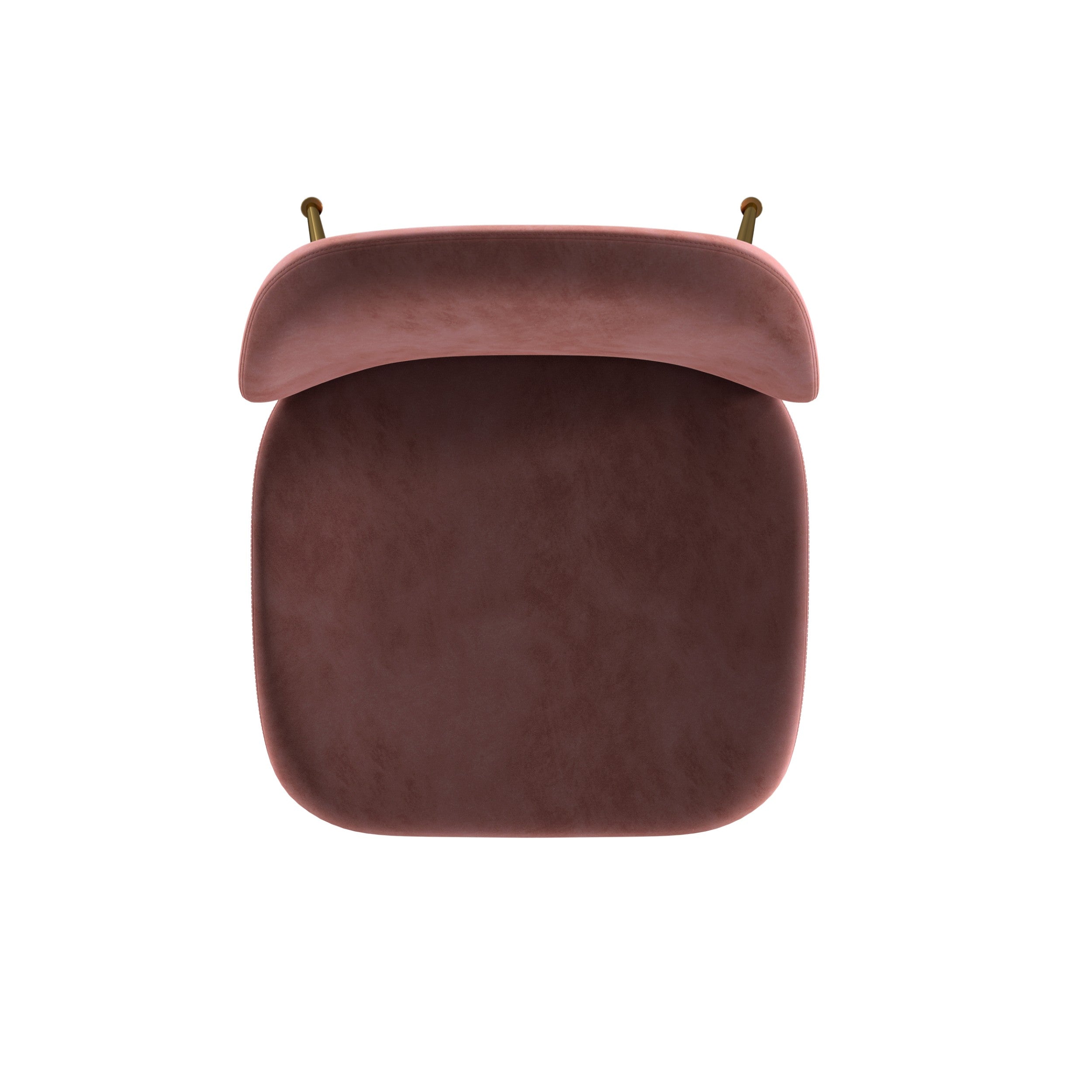 Velour Dining Chair Blush Velvet  And Gold Frame (Set of 2)