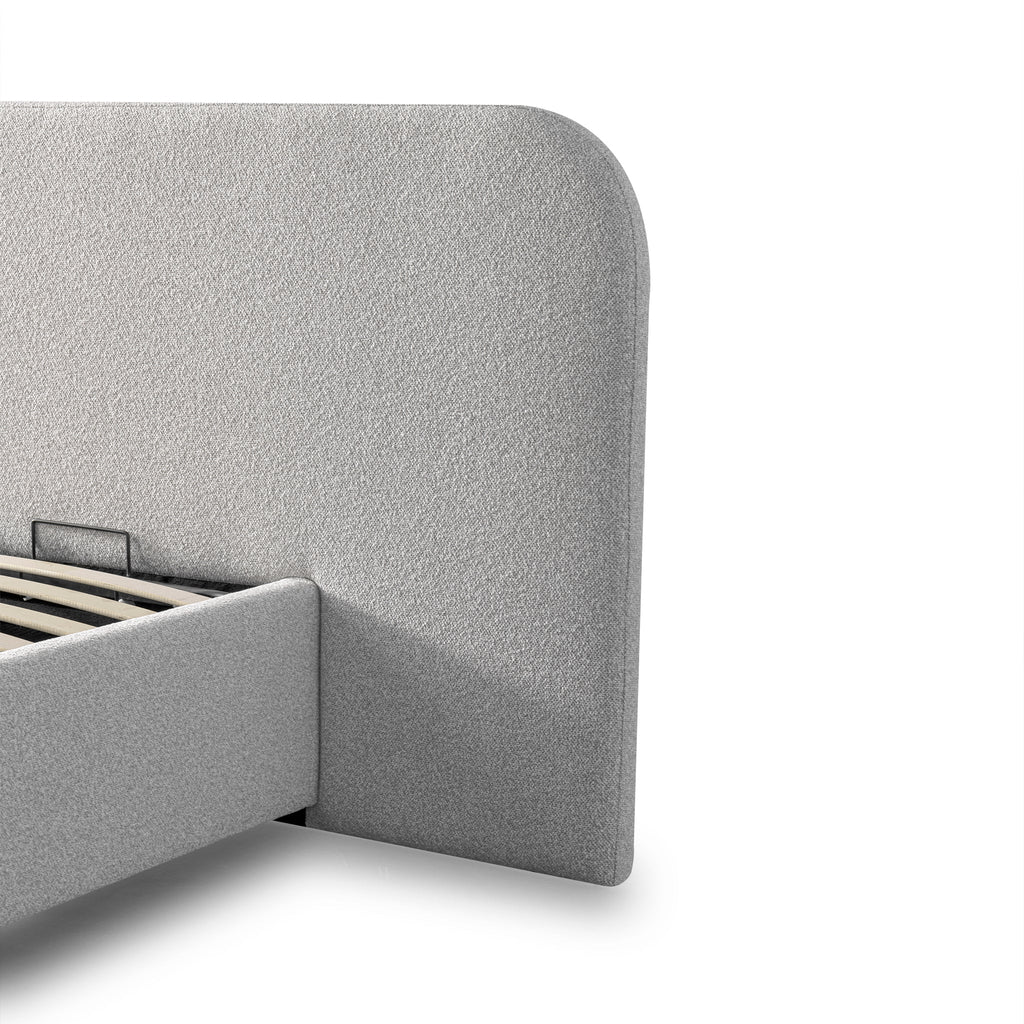 King Sized Lazio Bed Frame - Clay Grey with storage