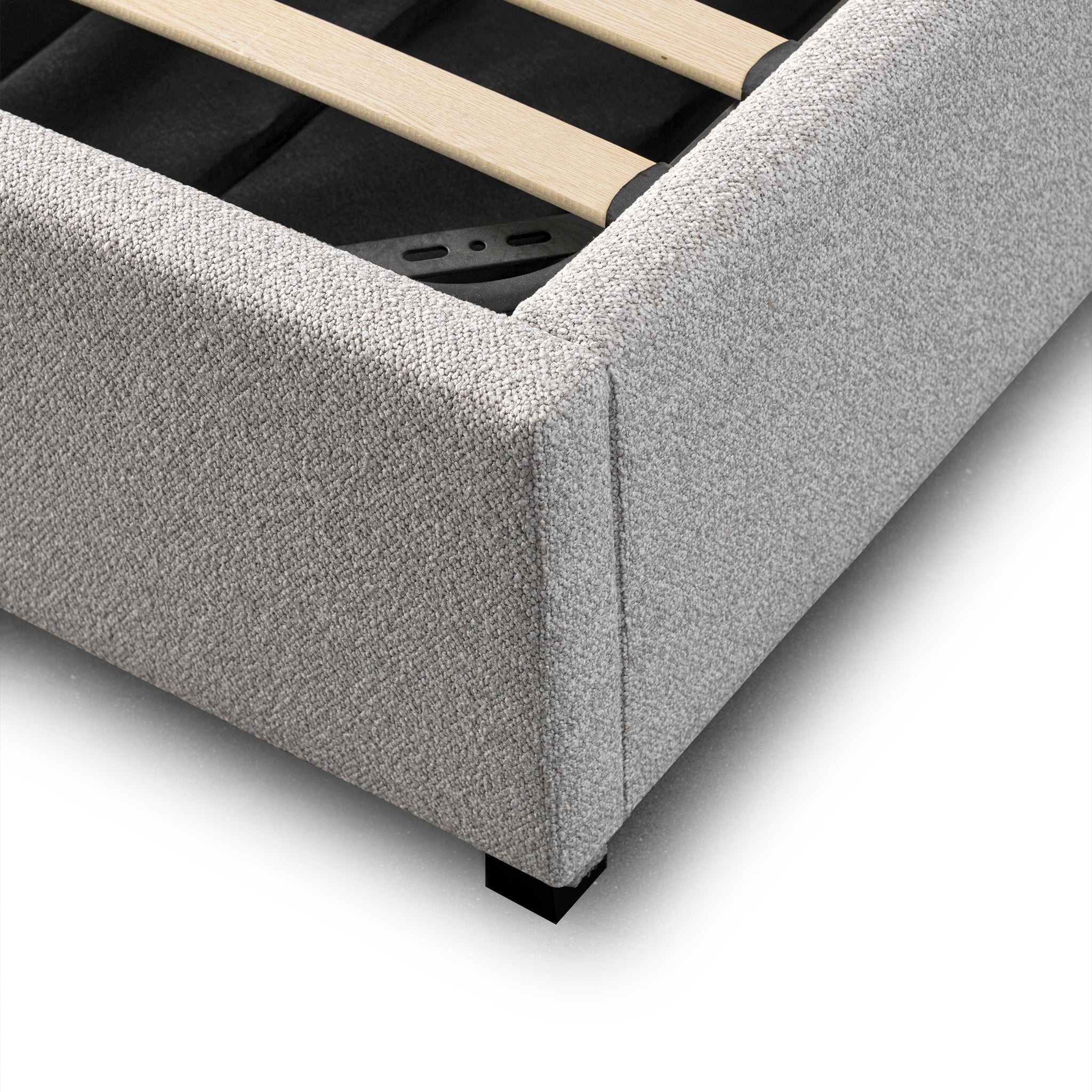 Queen Sized Lazio Bed Frame - Clay Grey with storage