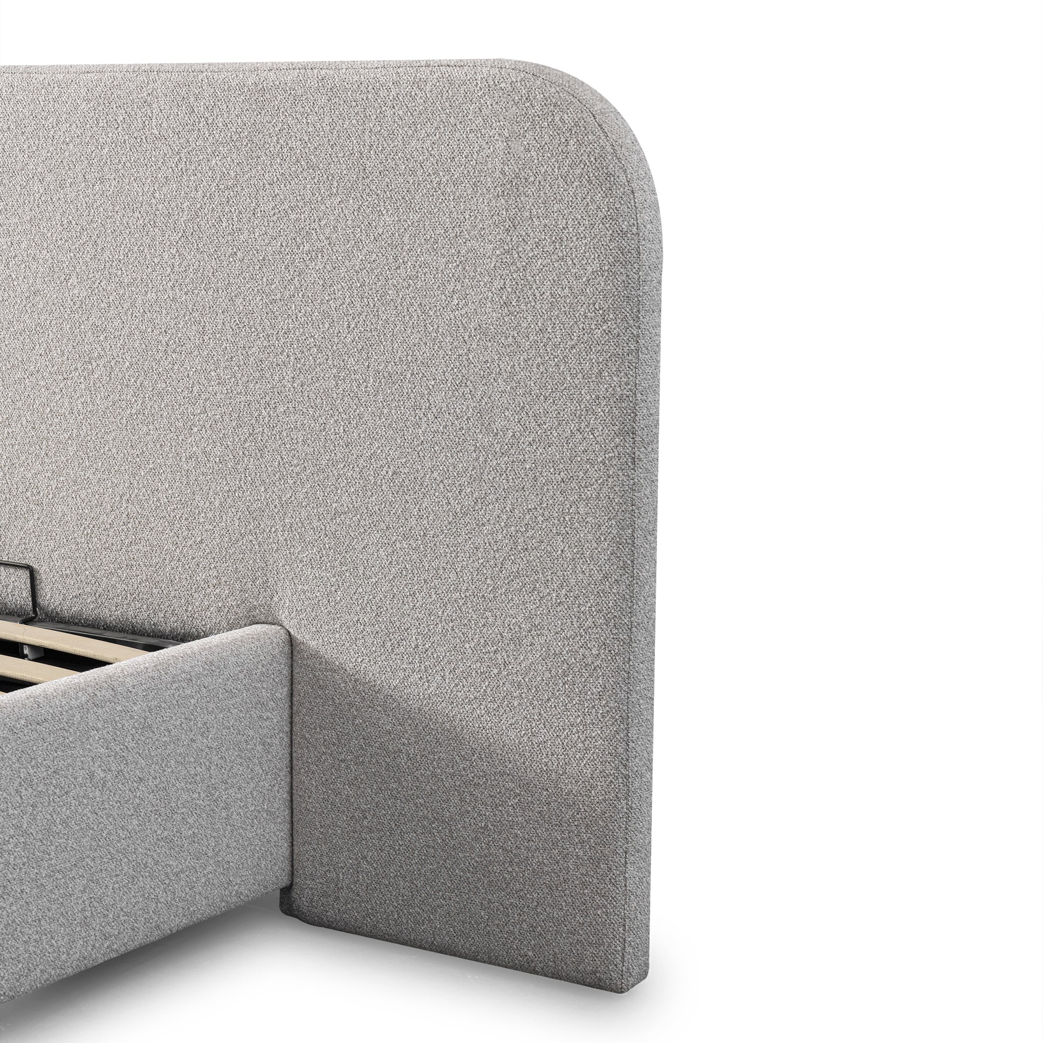 Queen Sized Lazio Bed Frame - Clay Grey with storage